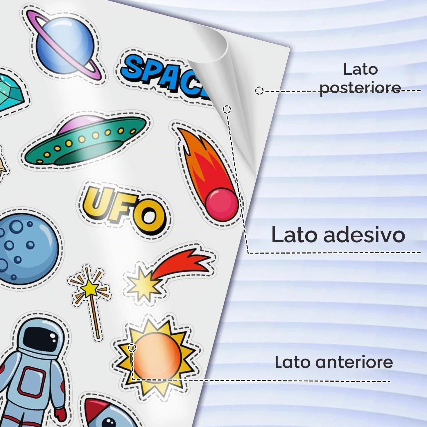 A-SUB Carta adesiva in vinile stampabile impermeabile bianca lucida A4 20 fogli