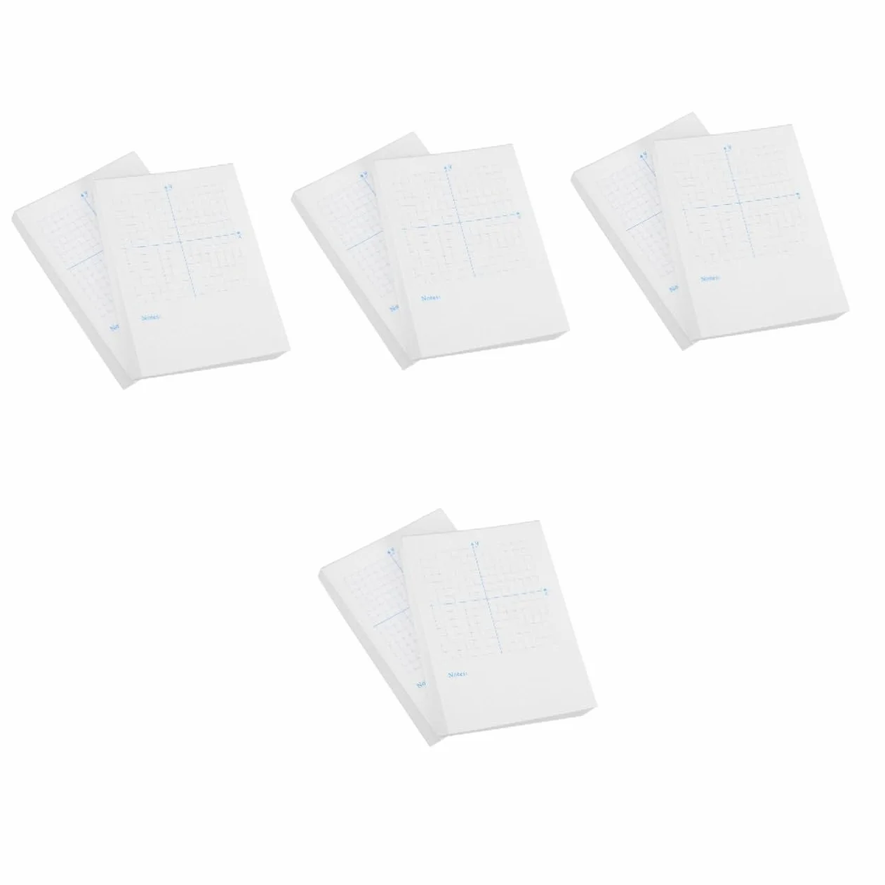 HOMSFOU 4 Pezzi Libri Millimetrata per Matematica Quaderni per Disegni e Grafici Xy con Coordinate per Studenti e Professionisti