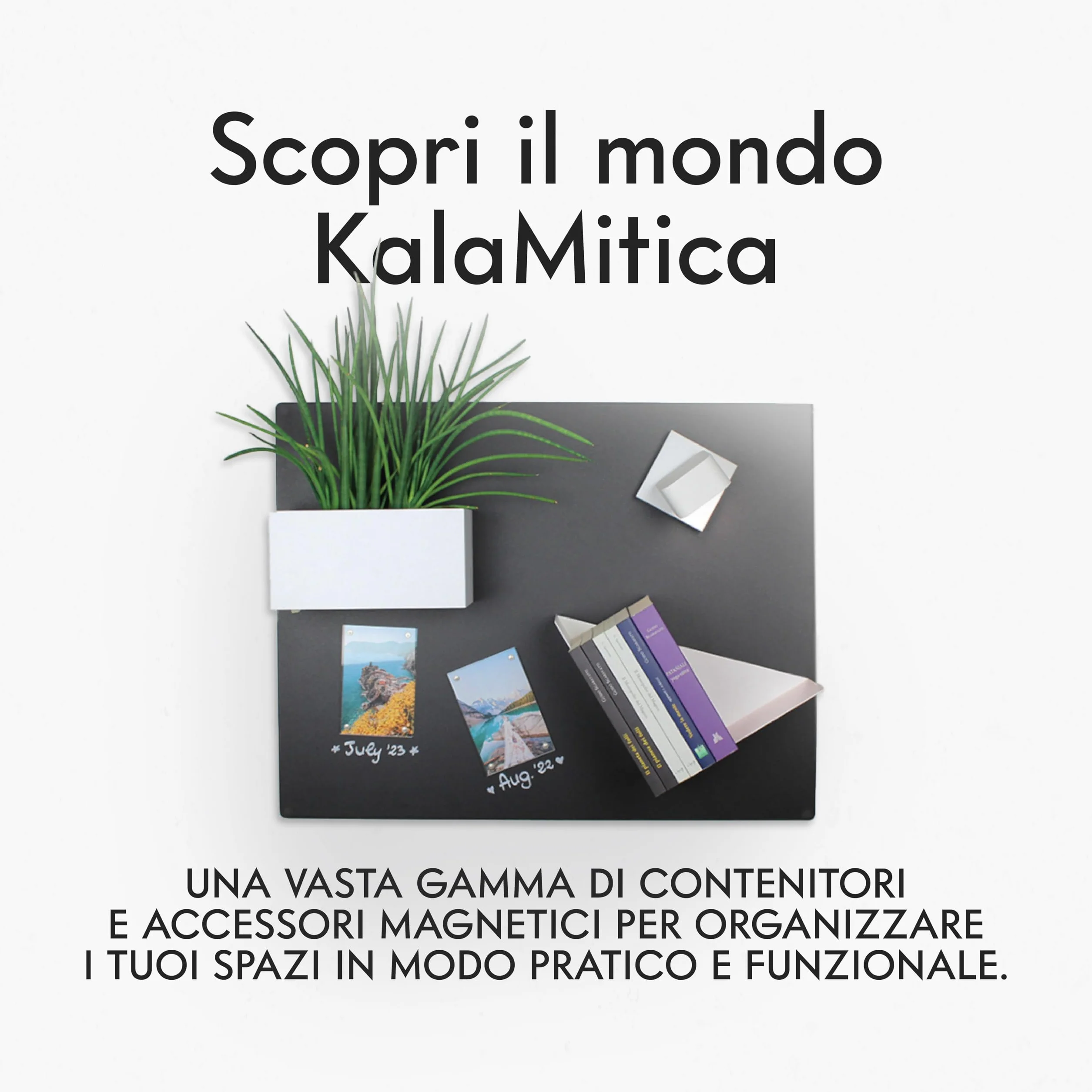 KalaMitica - Lavagna Magnetica da Tavolo Formato A4-21x36 cm - Lavagna Nera Bifacciale, Scrivibile e Cancellabile - Espositore da Banco, Porta Menù per Ristorante, Bar, Negozio