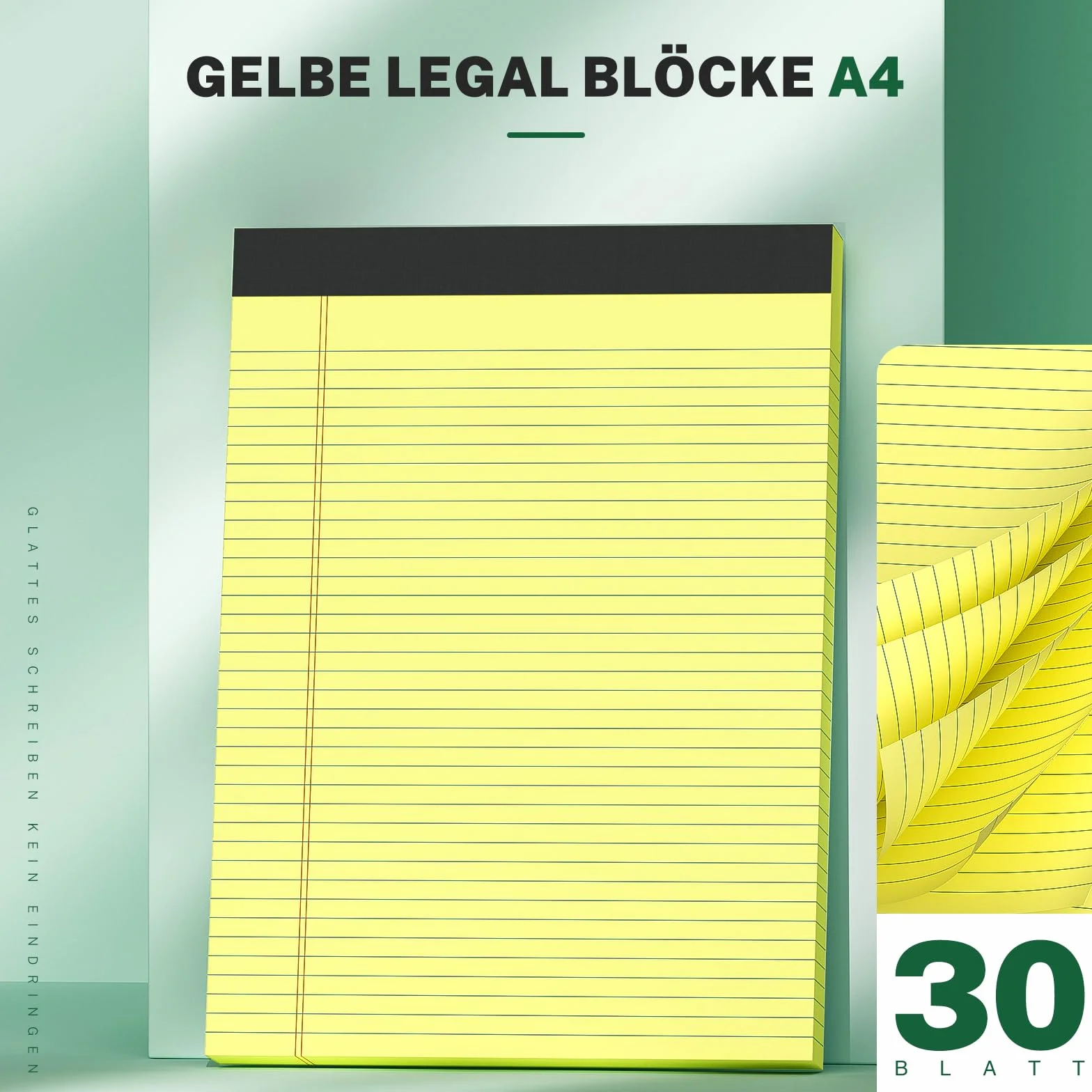Notepad A4 Note Pads, 3 confezioni carta gialla