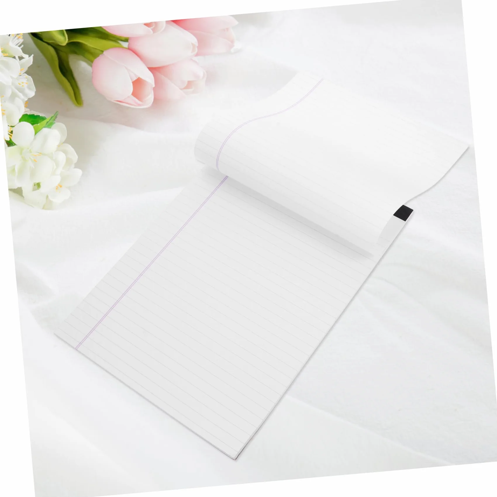 SHOWERORO Blocchi Legali A4 a Righe Larghe 4 Pezzi Retro in Cartone Spesso, Blocco Note Legale Strappo Facile Per Studenti, Carta Resistente All’inchiostro Per Ufficio, Scuola e Casa