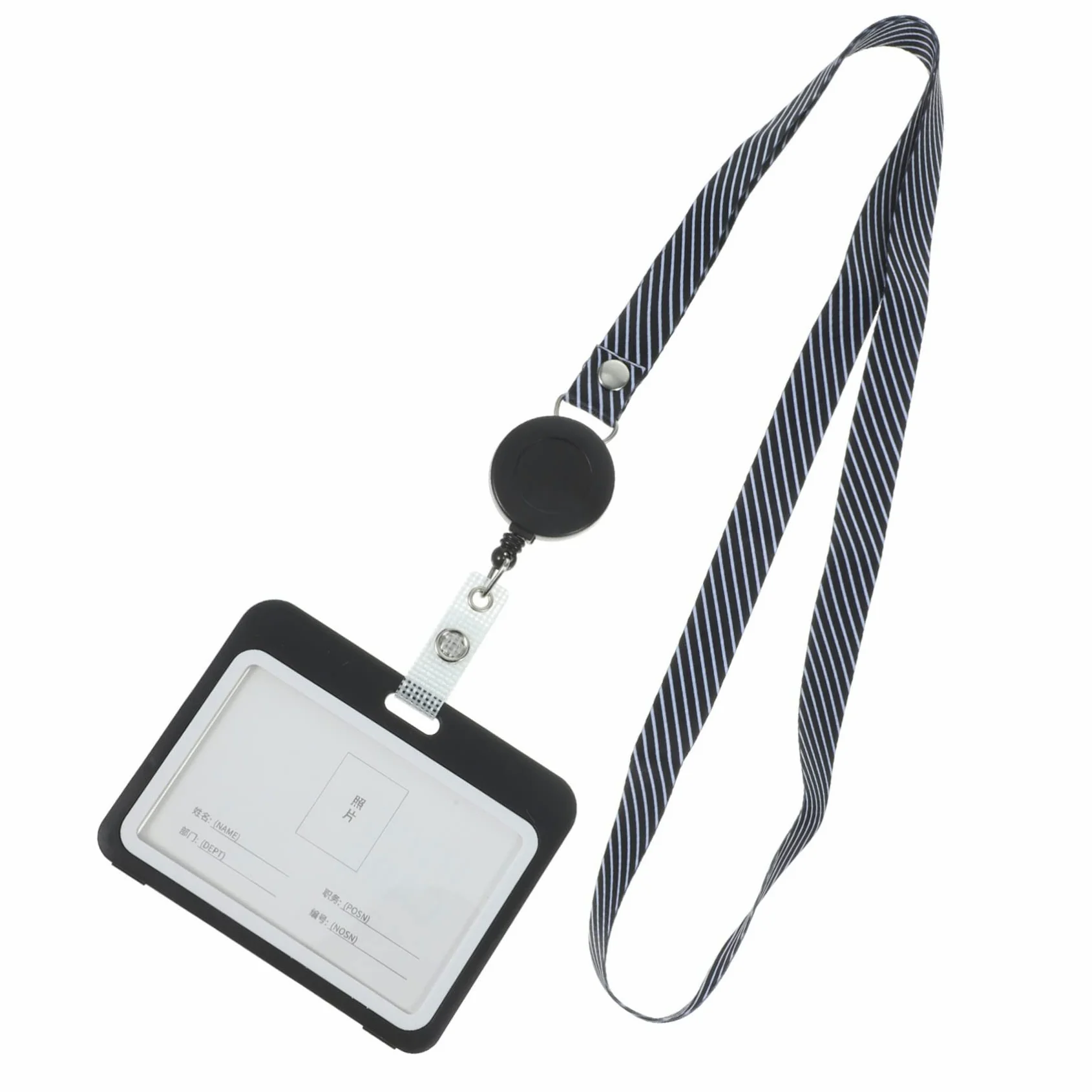 8pezzi Badge Orizzontale Con Laccetto Custodie Protettive Per Id Per e Scuola Per Personale e Studenti Resistente e