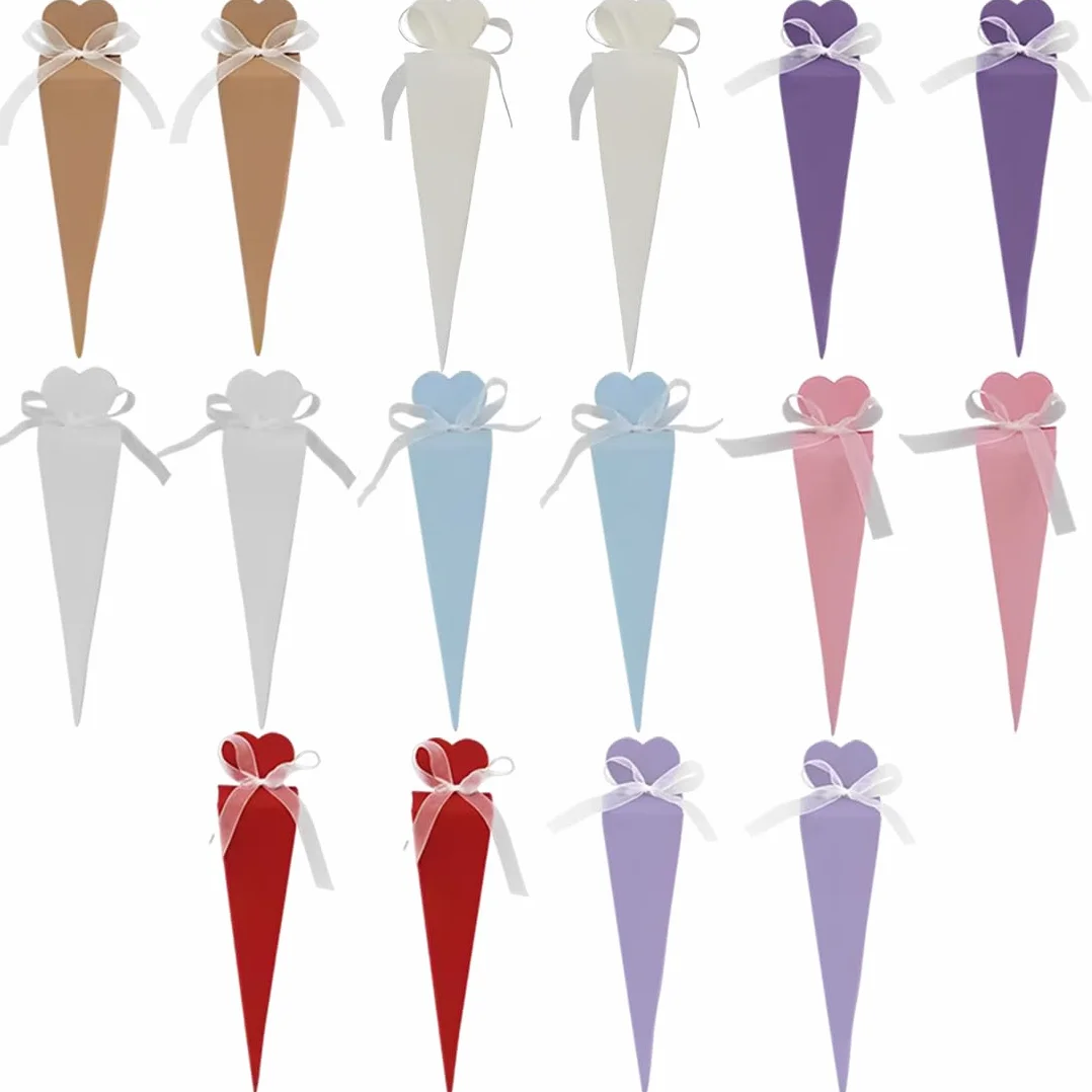 IKOPFLN 16 Pezzi Scuola Cono Ragazze Zucchero Cono Craft Kit Riempimento Busta Scuola