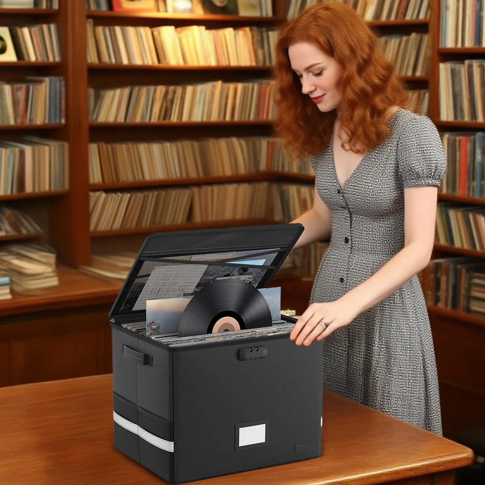 Salva Scatola Di Stoccaggio - Crate Di Registrazione | Organizzatore Del Titolare Di File | Portatile Album Portatile Risparmio Di Spazio Con Coperchio E Maniglie | Organizzatore Ignifugo Rés