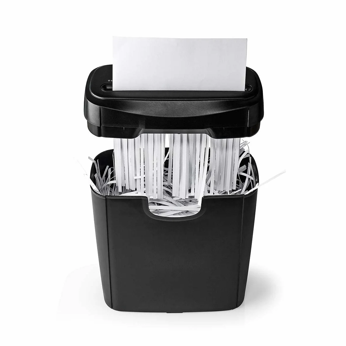 Distruggi documenti - 6x pagine A4-10 l - Standard di sicurezza: DIN 2-190 W - Nero