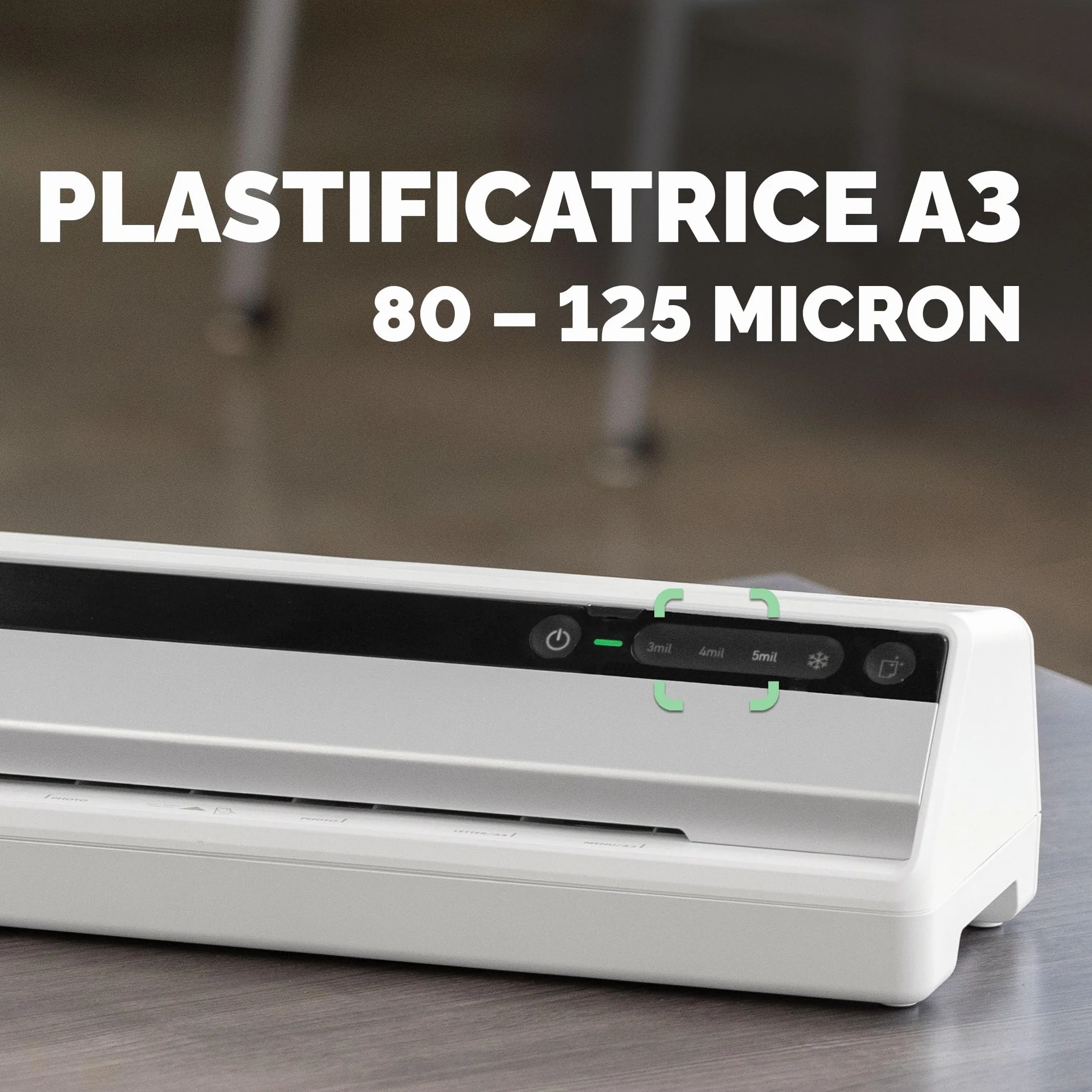 Fellowes Saturn A3 Plastificatrice per piccoli uffici – InstaHeat, pronta in 60 secondi, anti-inceppamento, spegnimento automatico – per pouches 80/100/125 micron – include 10 pouches – casa e ufficio