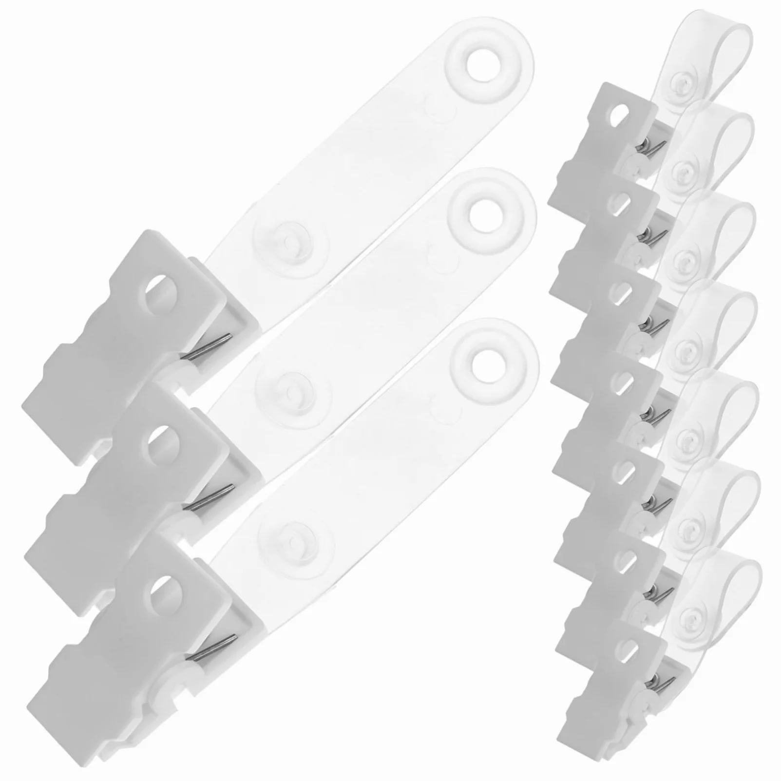 SOIMISS Clip per Badge Resistente e Facile da Trasportare in Bianco con Design Semplice Confezione da 100 Pezzi per Porta Pass da Collo e Distintivi