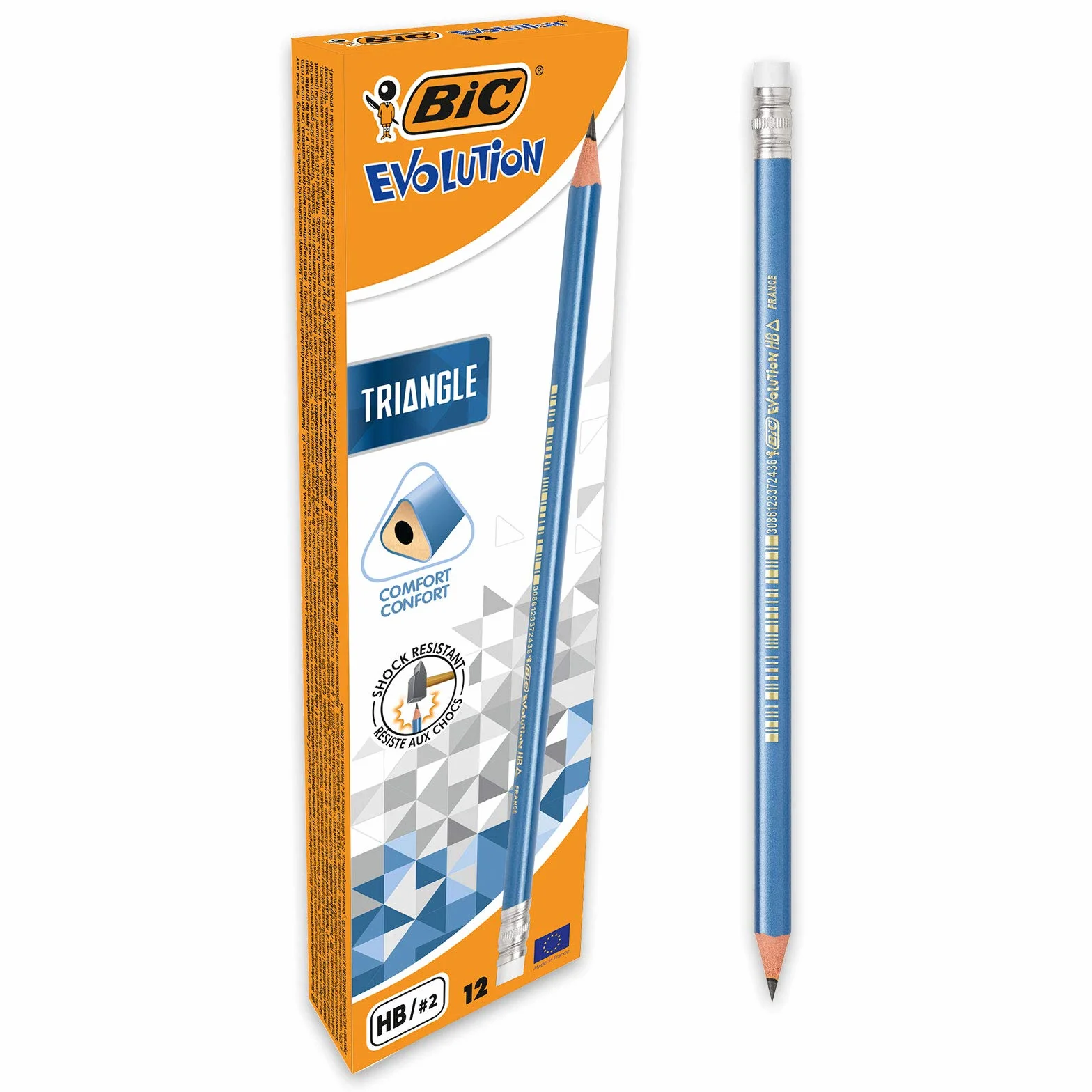 BIC Evolution Triangle Matite triangolari HB 12 pezzi