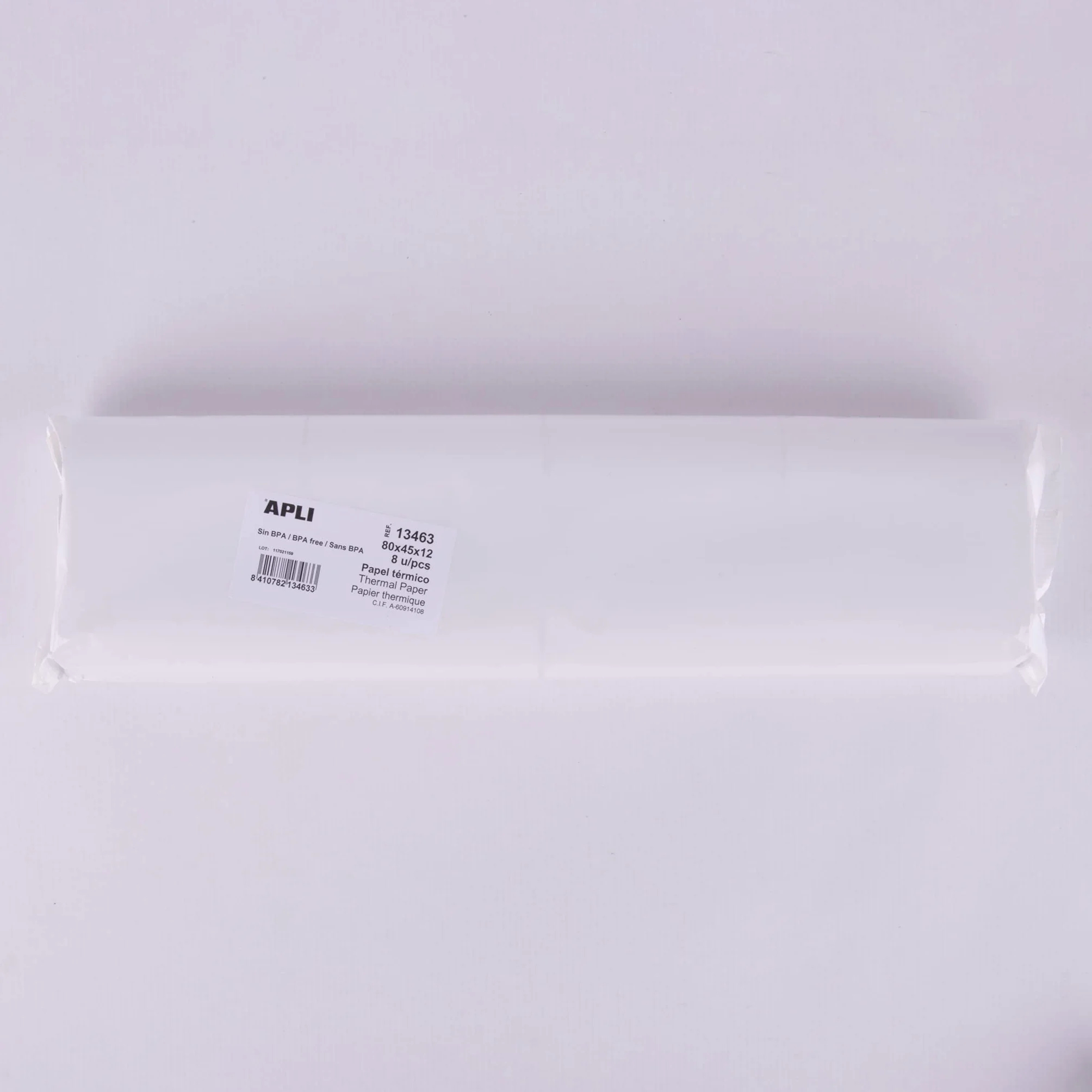 APLI Carta Termica 80 x 45 x 12 mm 8 Rotoli