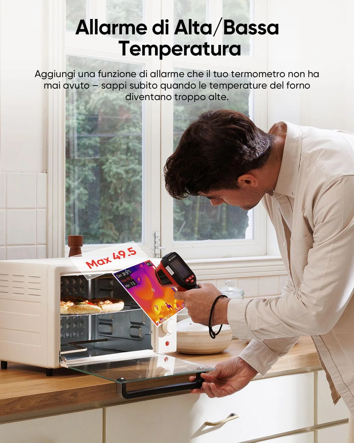 HIKMICRO D01 Lite Termometro a Infrarossi -20°C a 550°C 2,4" Schermo Intero Risoluzione IR 96×96 Modalità Duale 14 Ore