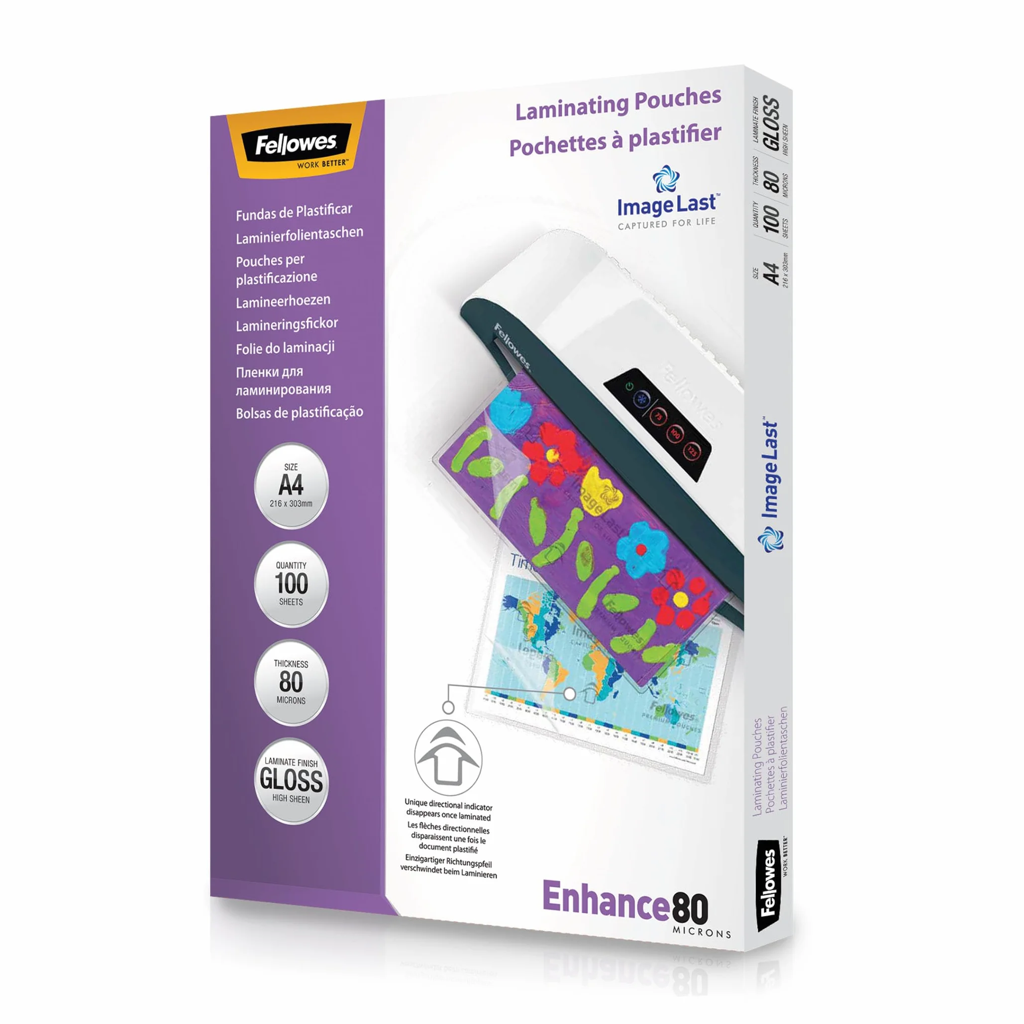 Fellowes Pouches per plastificazione A4 lucido 100 pezzi 160 micron
