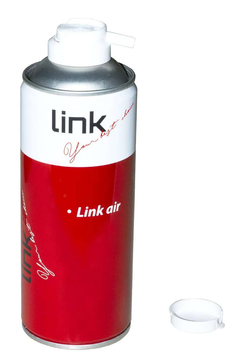 LINK Confezione Da 12 Bombolette Aria Compressa Da 400Ml. Con Cannuccia & Sp30 Bomboletta Air. Spray Aria Compressa Per La Pulizia Di Tastiere, Computer Ed Accessori