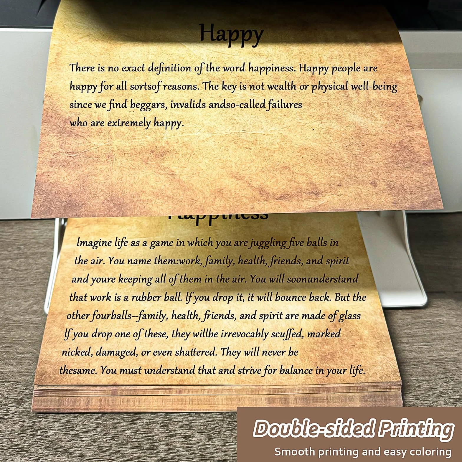 Carta Kraft Antica Vintage Old Paper 50 fogli A4 Doppia Faccia per Scrivere Stampare Invito