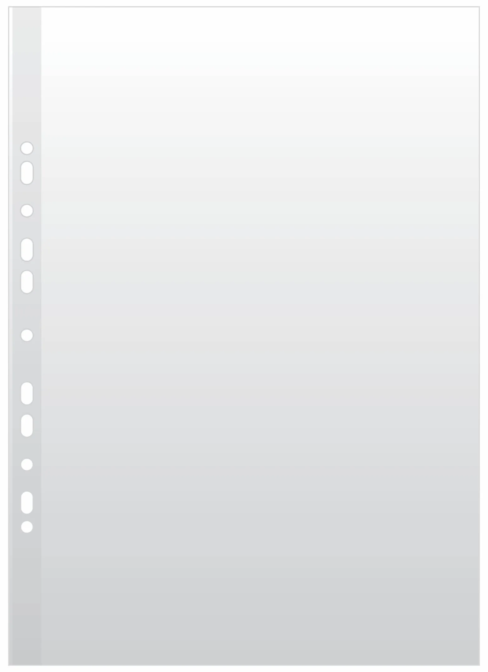 Donau Buste Trasparenti Formato DIN A3, Formato Verticale, 50 Pezzi/con Grana Superiore, Aperte, in plastica Forata, per Documenti, Carte/Trasparente, 120 Micron/Bordo Rinforzato