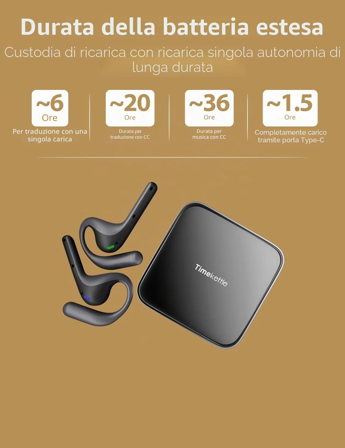 Timekettle W4 Pro AI Interpreter Earbuds, traduction simultanée bidirectionnelle, appareil de traduction prenant en charge 40 langues, écouteurs de traduction pour les appels vidéo et téléphoniques