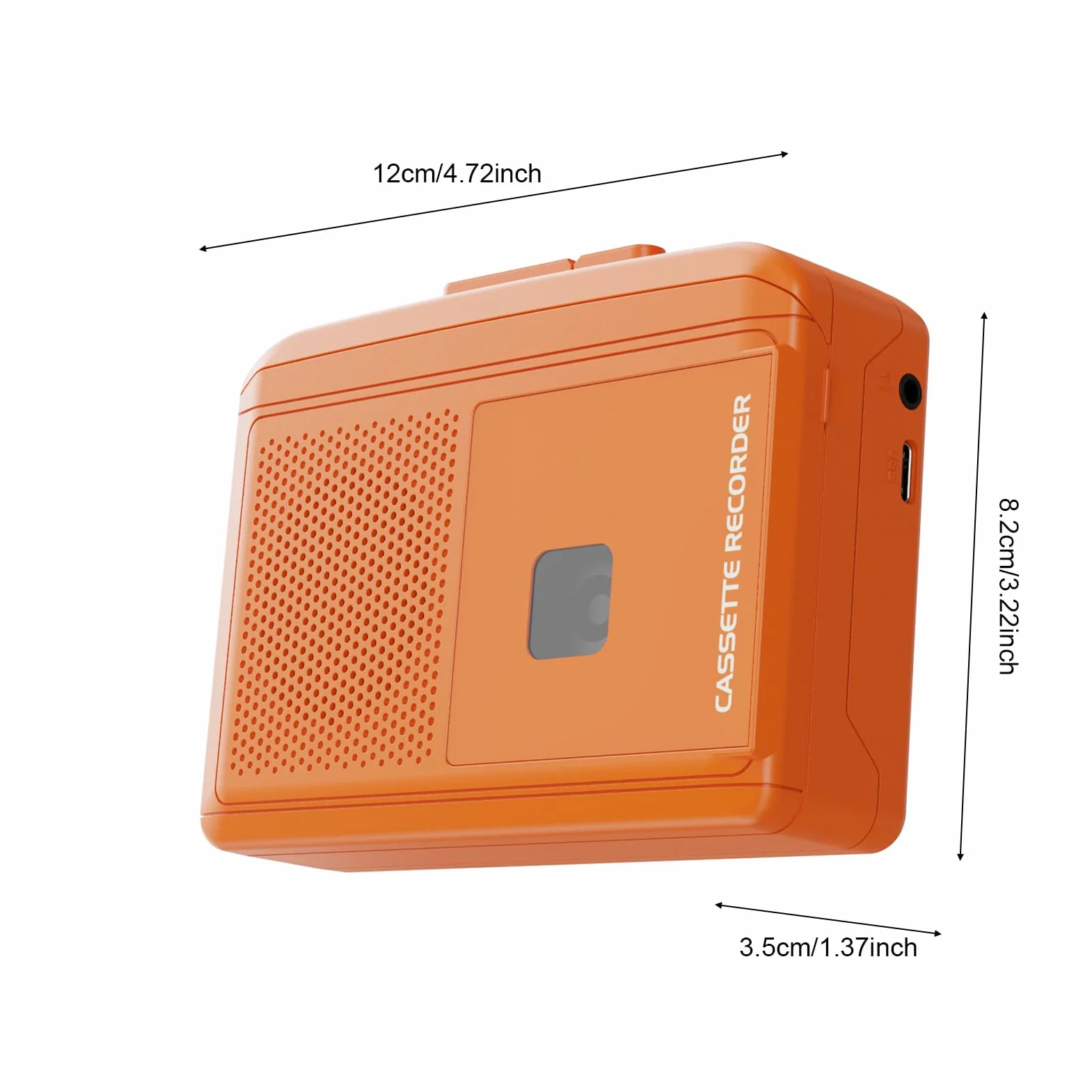 docooler 247 Registratore di Giocatori di Cassette Portatile con Microfono, Altoparlante Incorporato, Jack per Cuffie da 3,5 Mm, Lettore retrò per la Riproduzione Musicale e