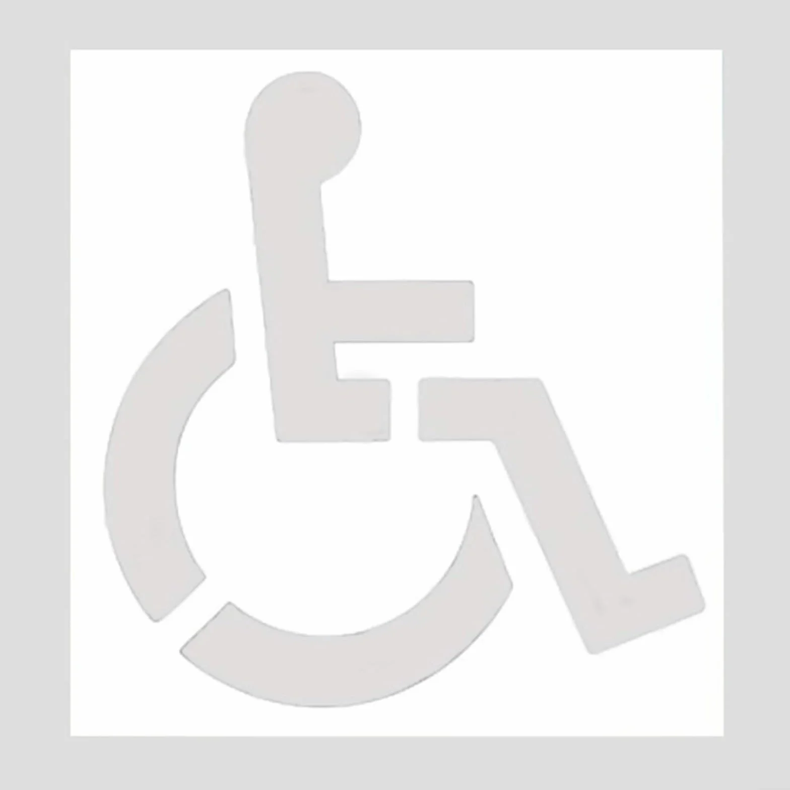 Stencil in silicone per handicap parcheggio, 91 x 83 cm, riutilizzabile, resistente alle intemperie