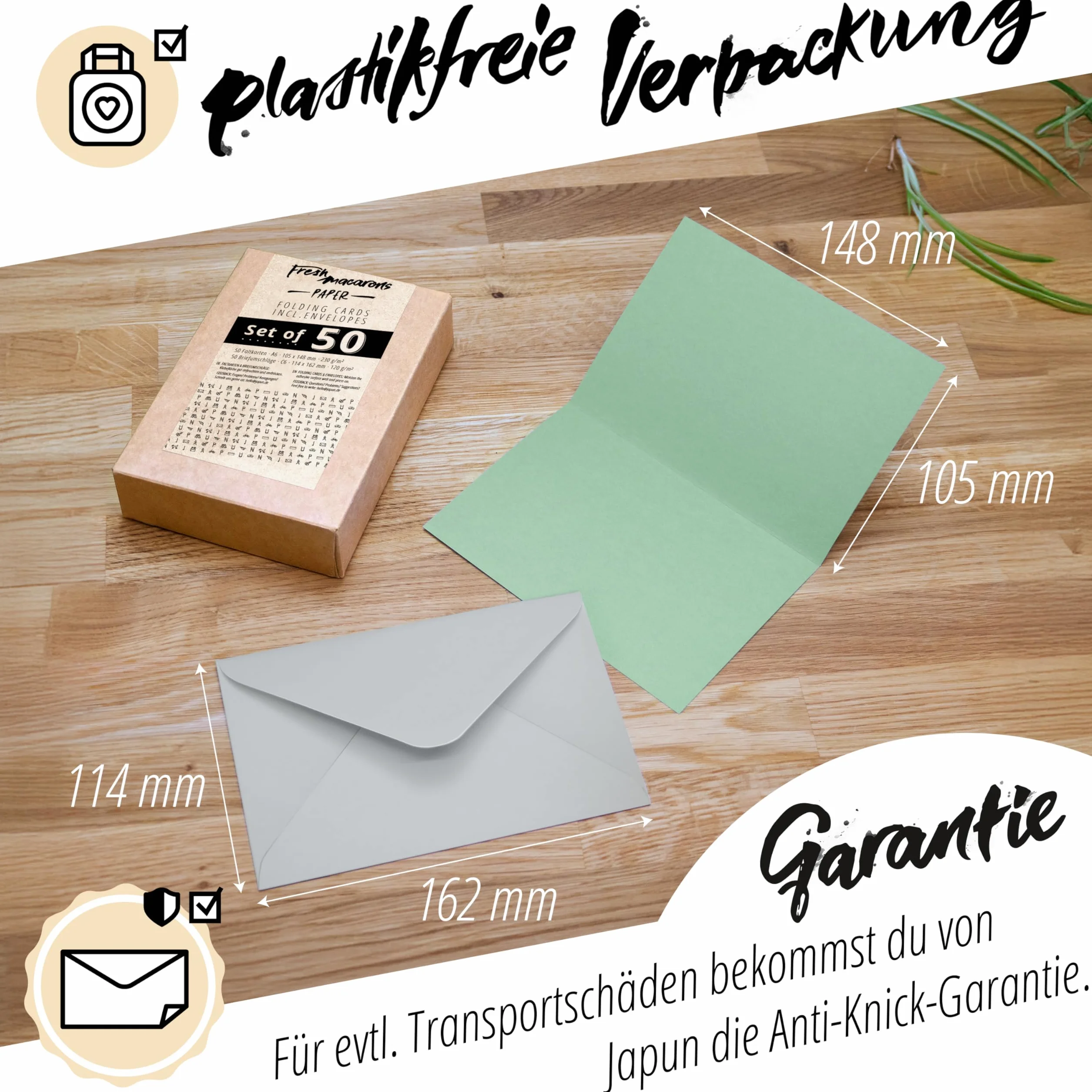 Set 50 biglietti pieghevoli vuoti DIN A6 C6 buste incluse pastello colorato