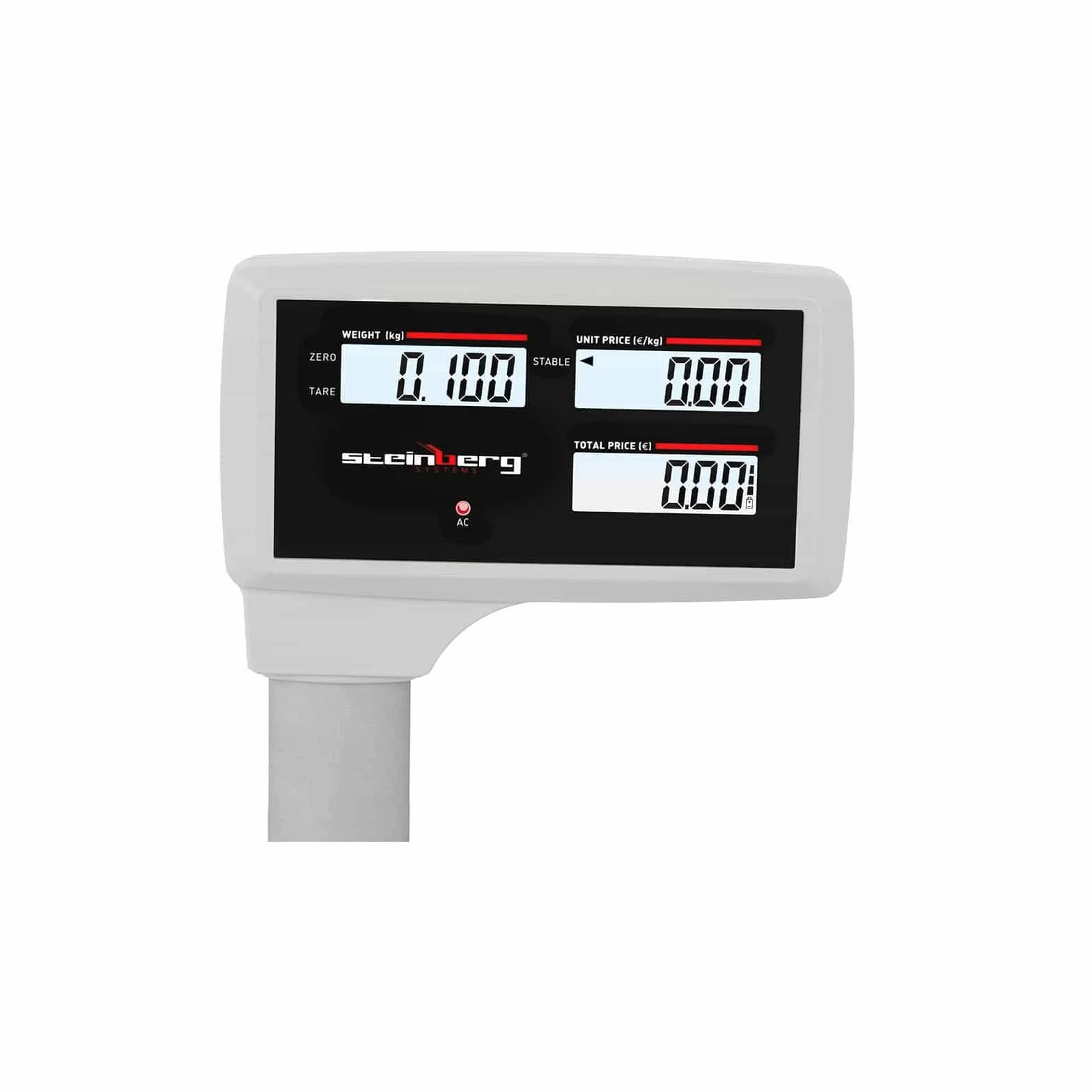 Steinberg Systems Bilancia da Banco Bilancia di Controllo SBS-PW-305C (30 kg / 5 g, Display LCD alto, Alimentatore + Batteria)