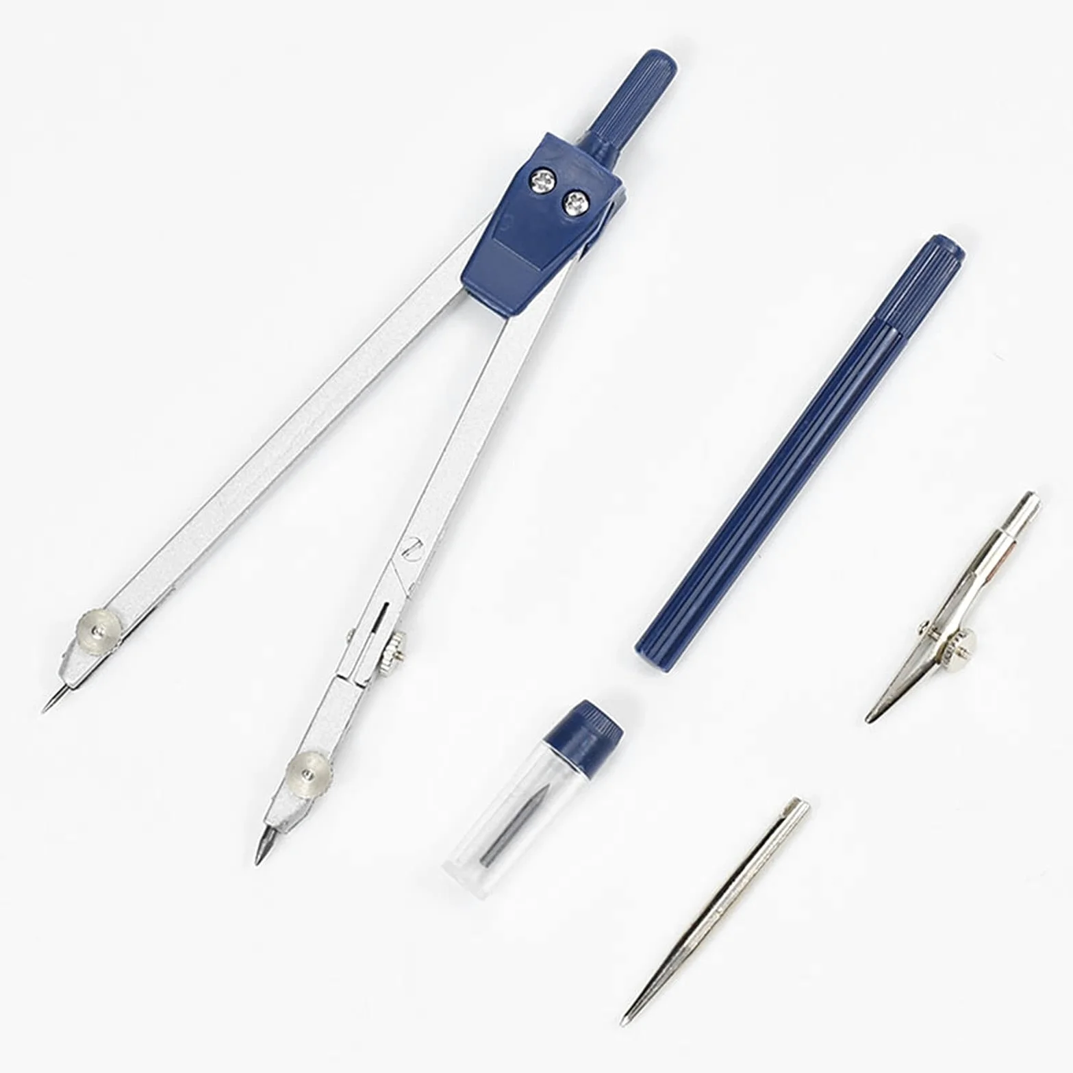Compassi per tracciare Bussola for la geometria - 5pcs Set Plastic Metal Geometry Geometry Geometrica Drawing School Compasses Set for insegnanti e studenti a qualsiasi livello Strumenti di misura