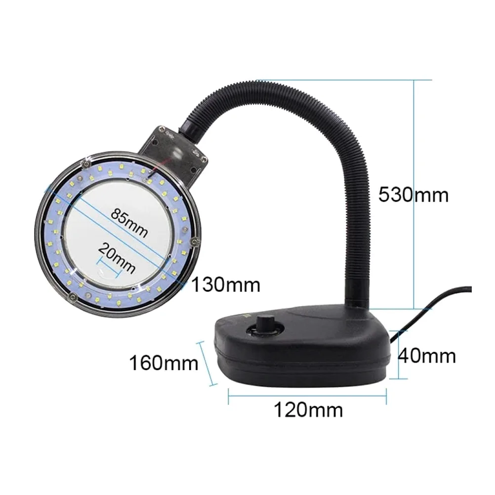 Lampada da Tavolo a LED con Lente d'Ingrandimento e Lampada da Lettura, Mini Lampada da Tavolo per Anziani, Lente d'Ingrandimento Rotante, Nuvole di Buon auspicio