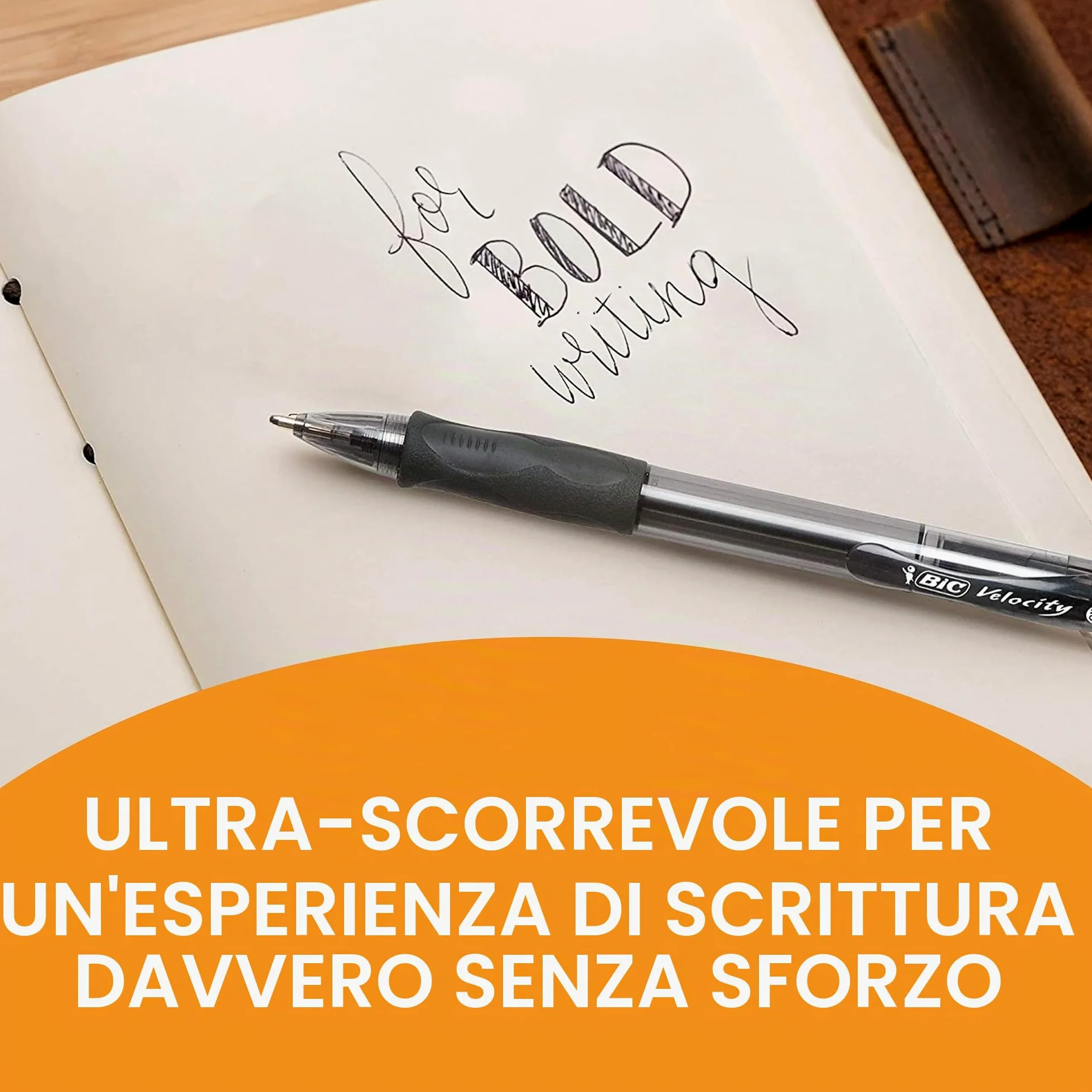Bic Velocity Bold - Penna a sfera retrattile, punta grassa (1,6 mm), nero, 36 pezzi