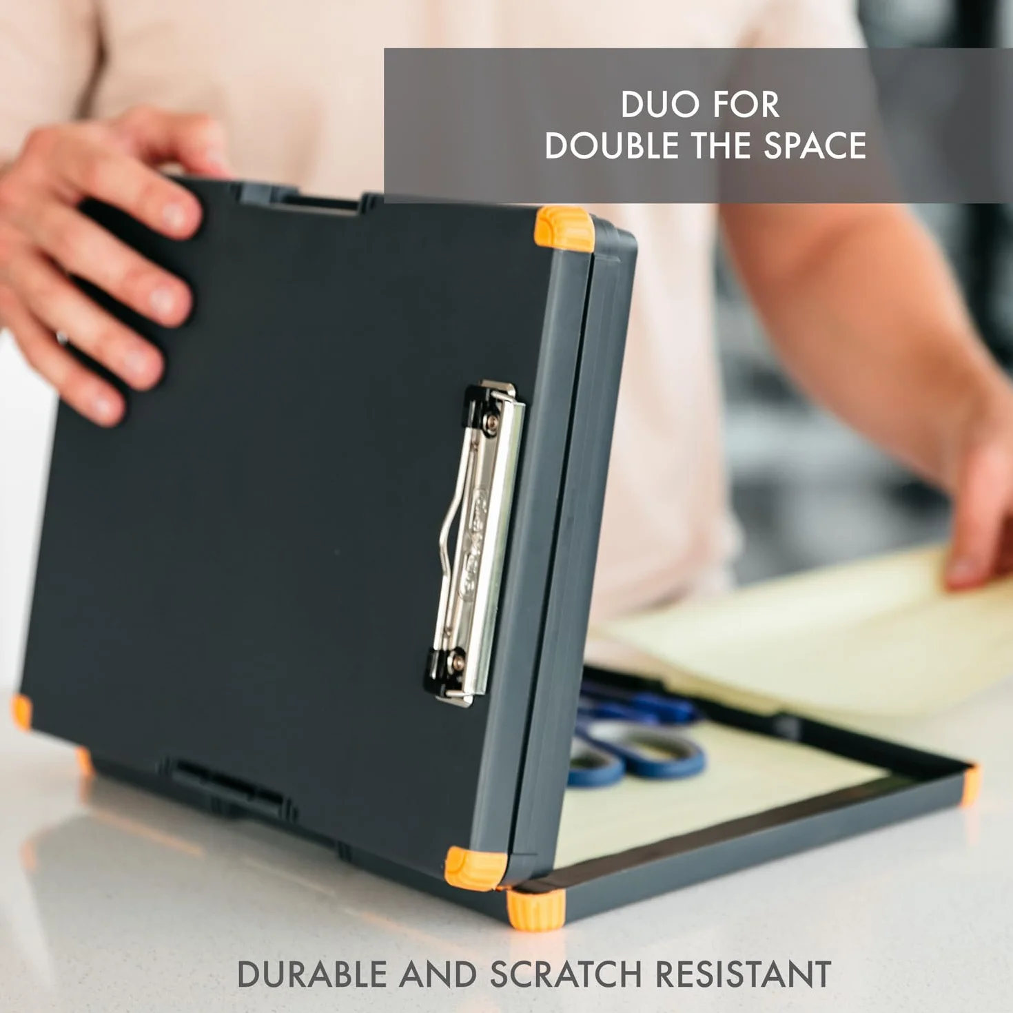 Dexas Duo Clipcase Custodia a doppio lato organizer arancione