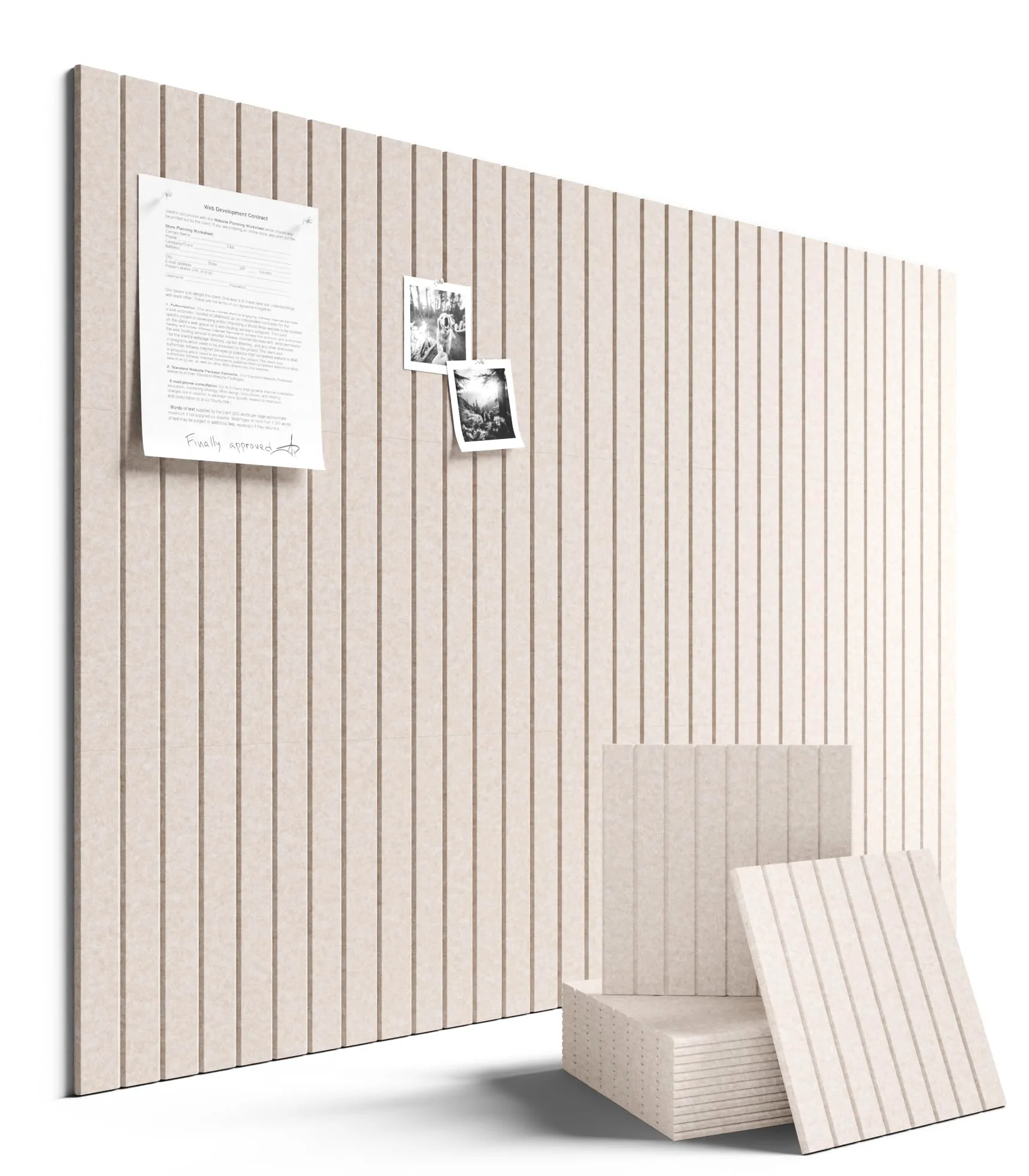 Grande lavagna in feltro per ufficio, 120 x 90 cm, set di 12 pannelli da parete in feltro con adesivo e puntine, quadro fotografico/memo/display per scuola, casa, cucina - Avena