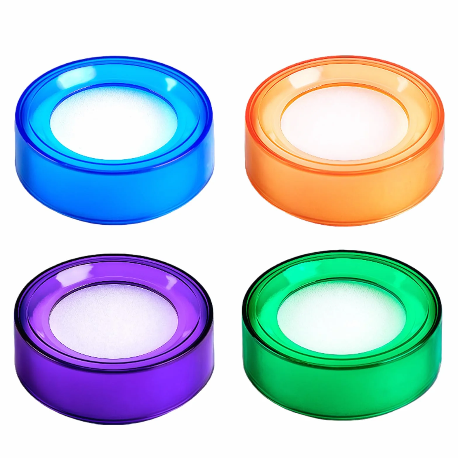 Spugne bagnate da dito 6,9 x 2,5 cm custodia plastica strumento conteggio idratazione banconote contanti 4 colori