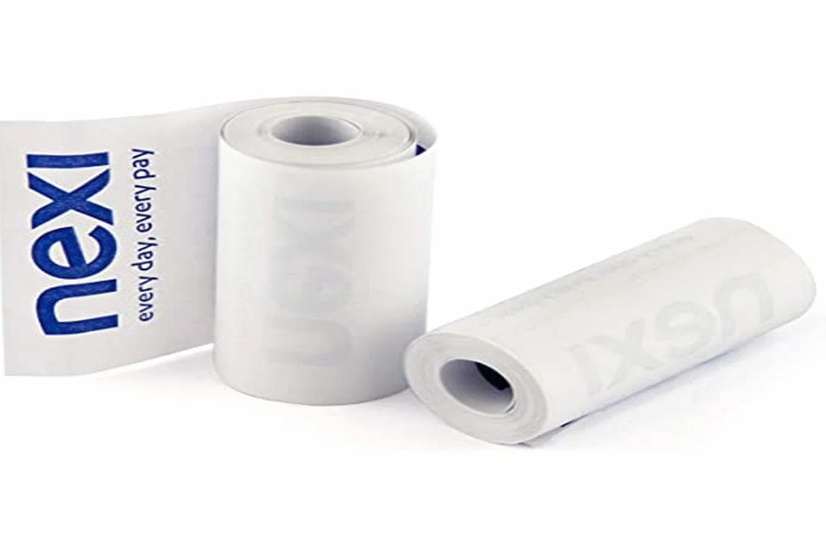 Nexi 50 Rotoli Carta Termica per POS, 57mm x 8mt, 55gr, Compatibile con Nexi SmartPOS
