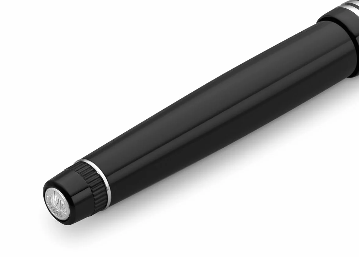 Kaweco DIA2 - Penna stilografica cromata con esclusiva penna stilografica in acrilico per cartucce d'inchiostro con elegante scatola di metallo, 16 cm, larghezza penna: F (fine)