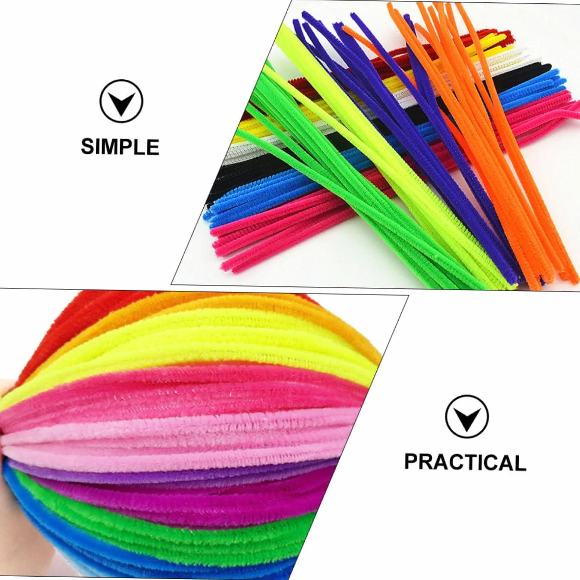 Housoutil 1200 Pezzi Scovolini Colorati per Bricolage Flessibili per Lavoretti Creativi Materiale Handmade per Progetti DIY Educativi