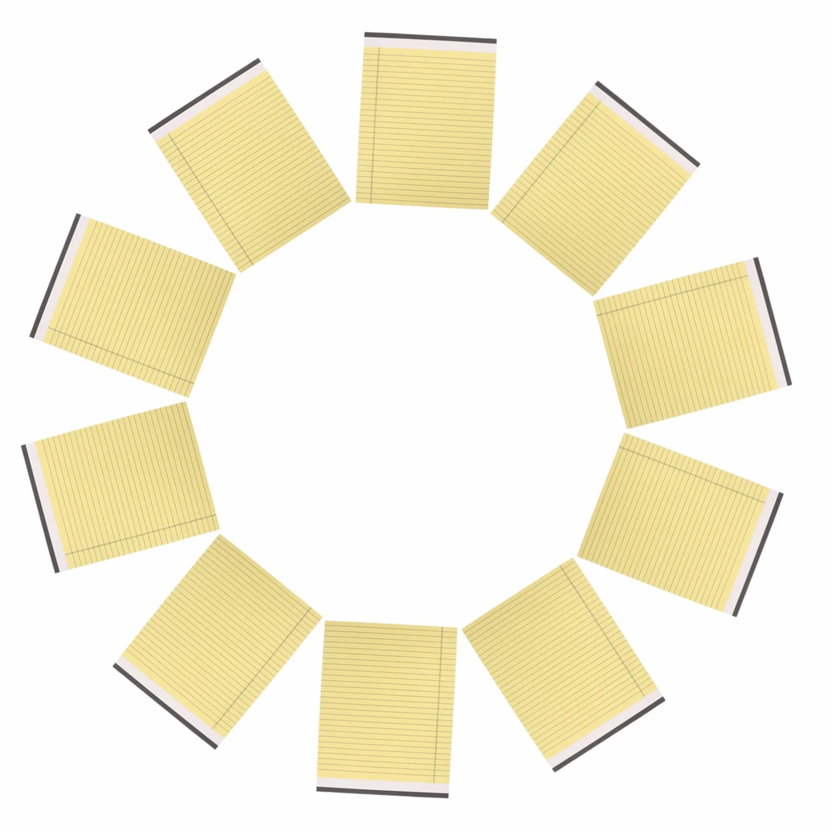 Blocco Note Legale Riduce Sprechi 30 Pagine Doppia Faccia Giallo 10 Pezzi Materiale Carta Ecologico per Prendere Appunti e Attività Quotidiane