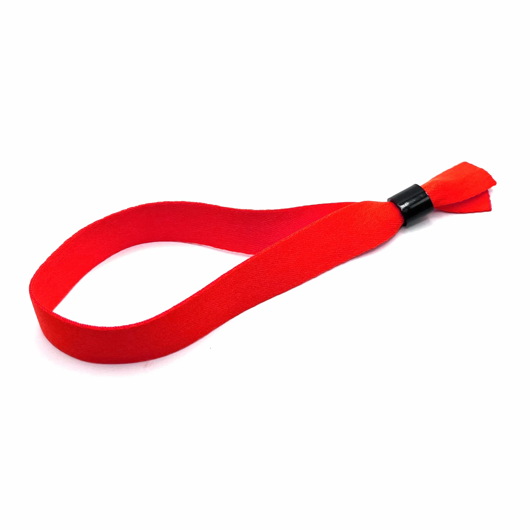 Braccialetti identificativi per eventi in tessuto rosso, 50 pezzi, misura regolabile