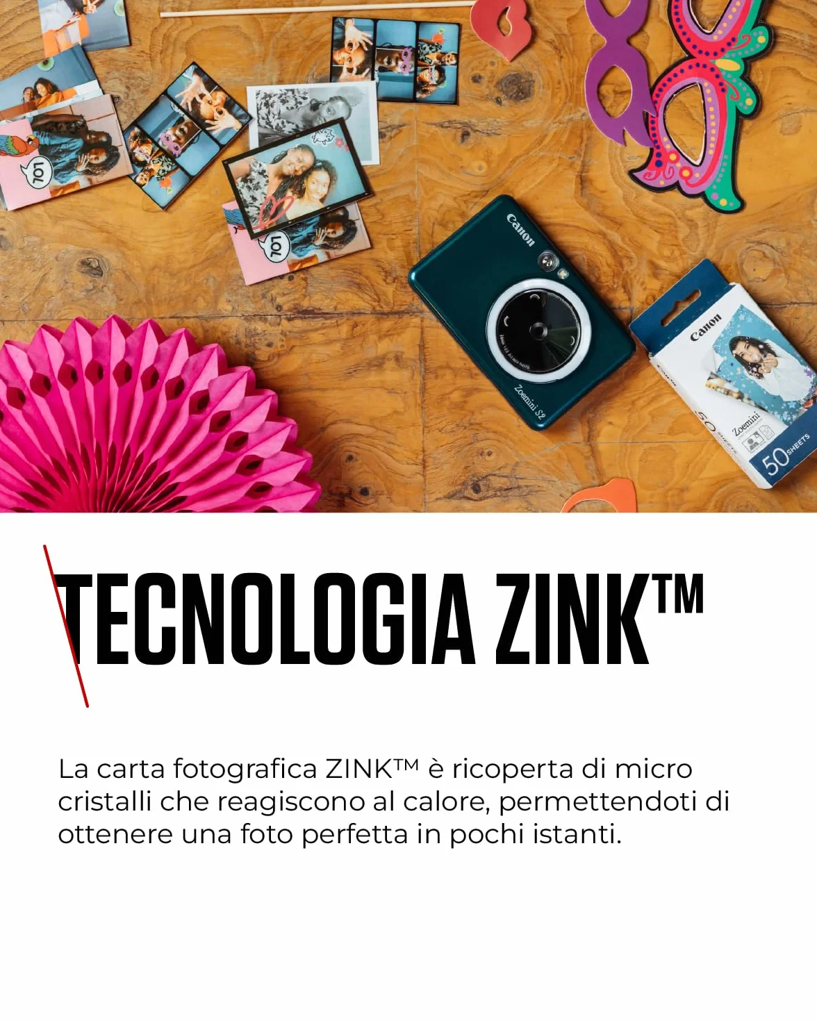 Canon Carta Fotografica Zink™ Adesiva 5x7,6 cm 50 Fogli