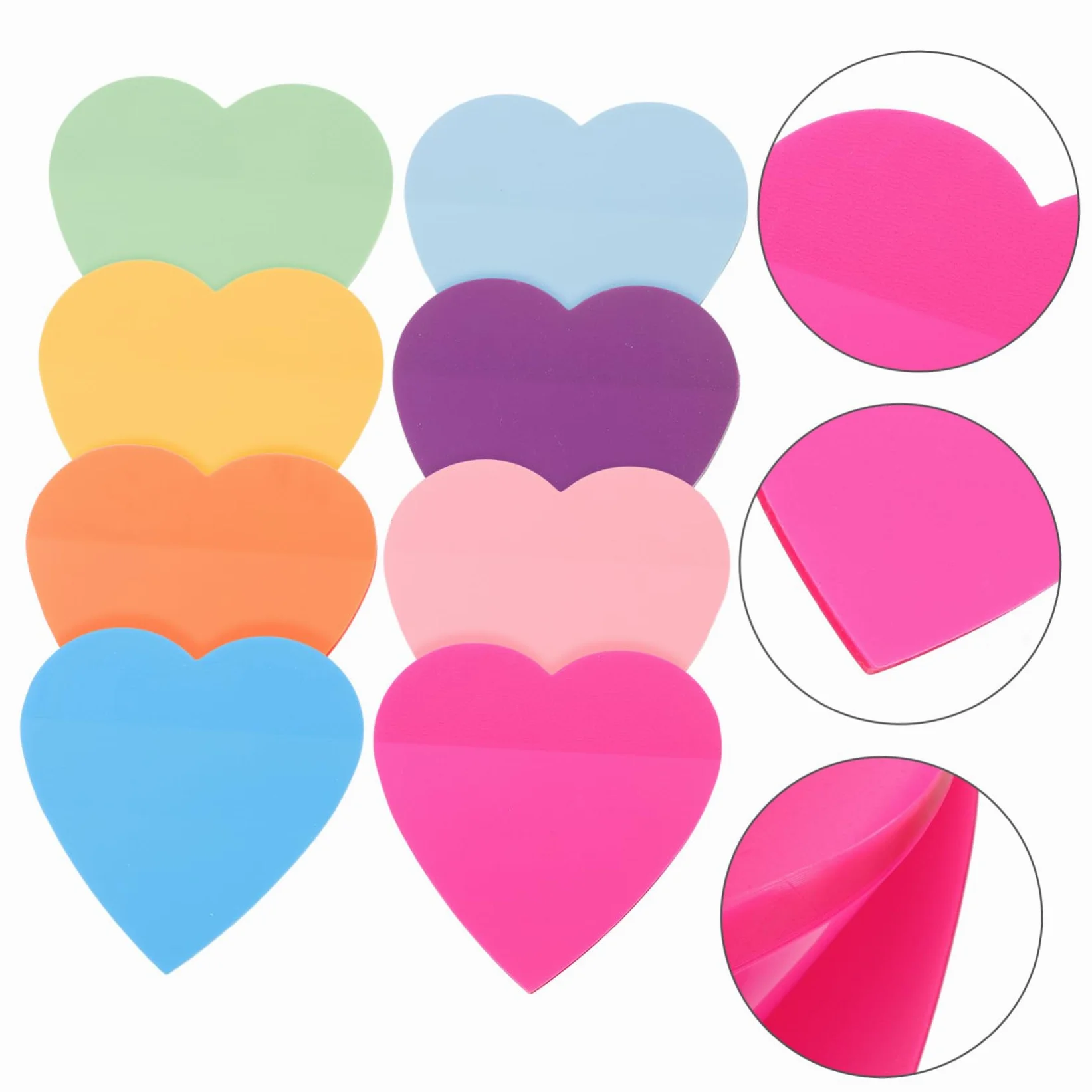 Angoily 3 Pezzi Note d'amore blocco note alla rinfusa pastello Memo Pad scuola Forniture adesivi per appunti dell'ufficio adesivo per appunti autoadesivo taccuini autoadesivi carta
