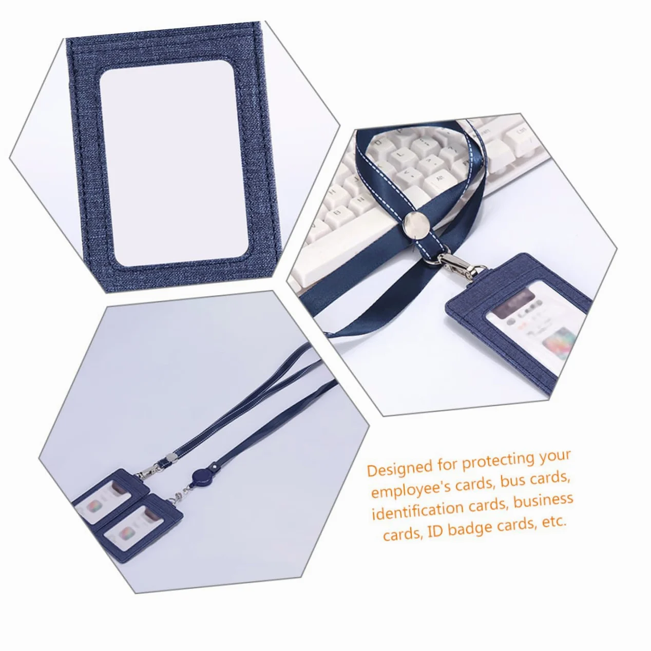 NUOBESTY 9pezzi Badge Pu Con Laccetto Staccabile Custodia Per Del Bus e Documenti Design Scuola e