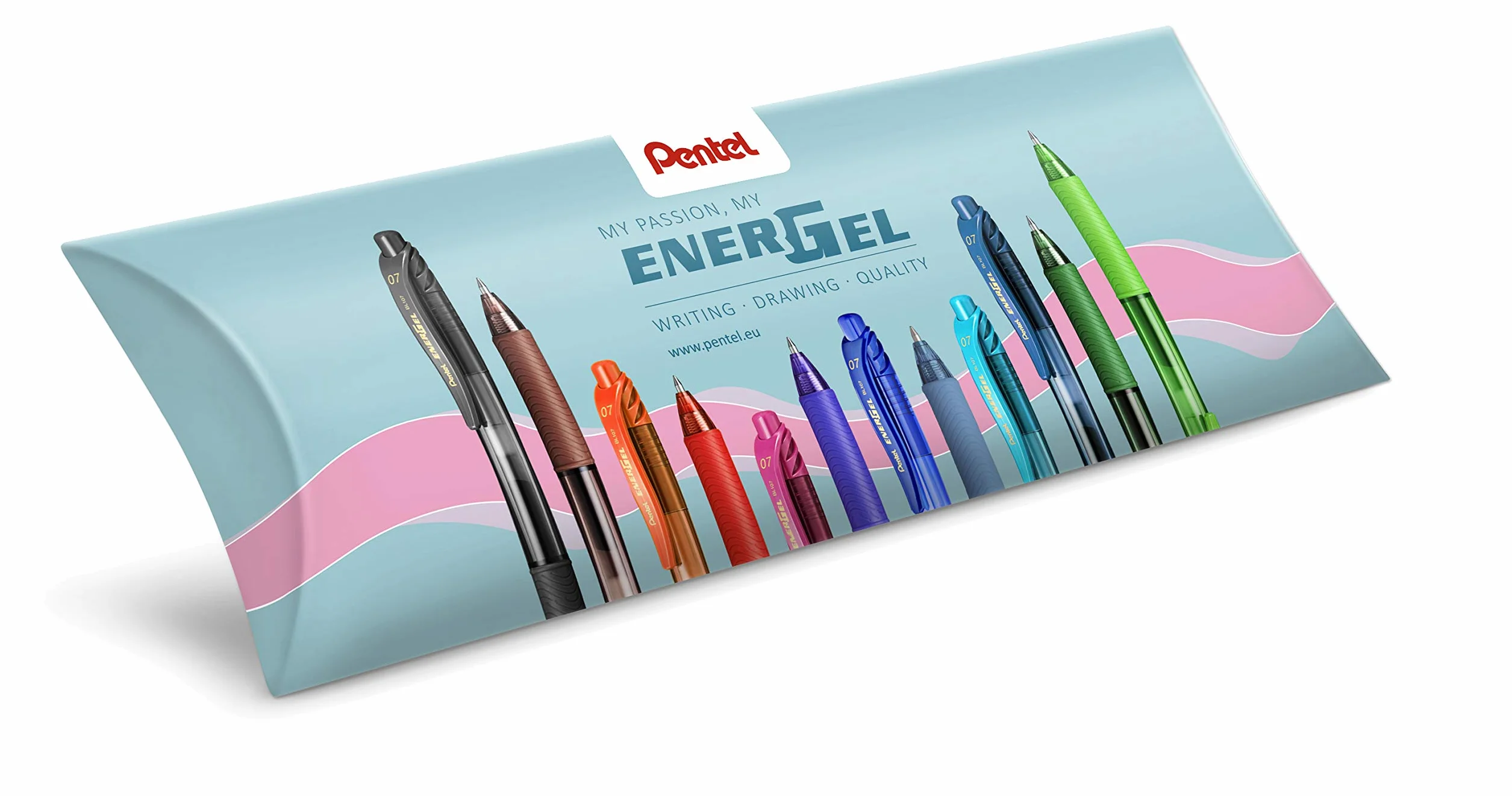 Pentel BL110 Roller Energel X ricaricabile punta 1.0 mm, Nero 3 pz
