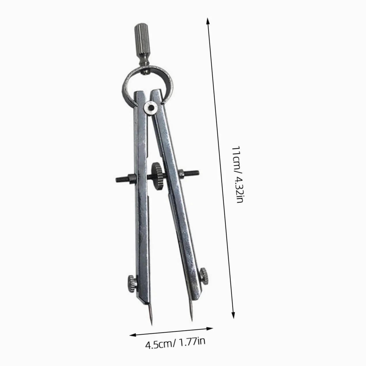 Operitacx 4 Pz Bussole attrezzo compasso a matita bussola per disegnare metrico cerchiometro cerchiografo circle compasso da disegno forniture per ufficio Acciaio inossidabile Silver