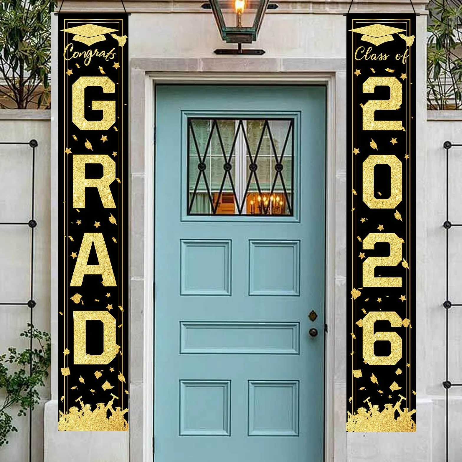 Striscione di laurea classe 2026 decorazioni per porta congratulazioni festa