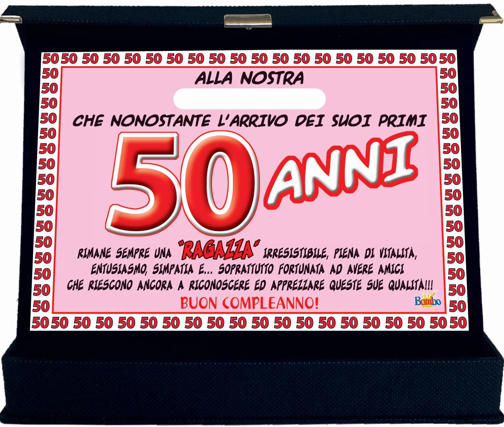 Targa Premio Compleanno 50 Anni Amica Idea Regalo