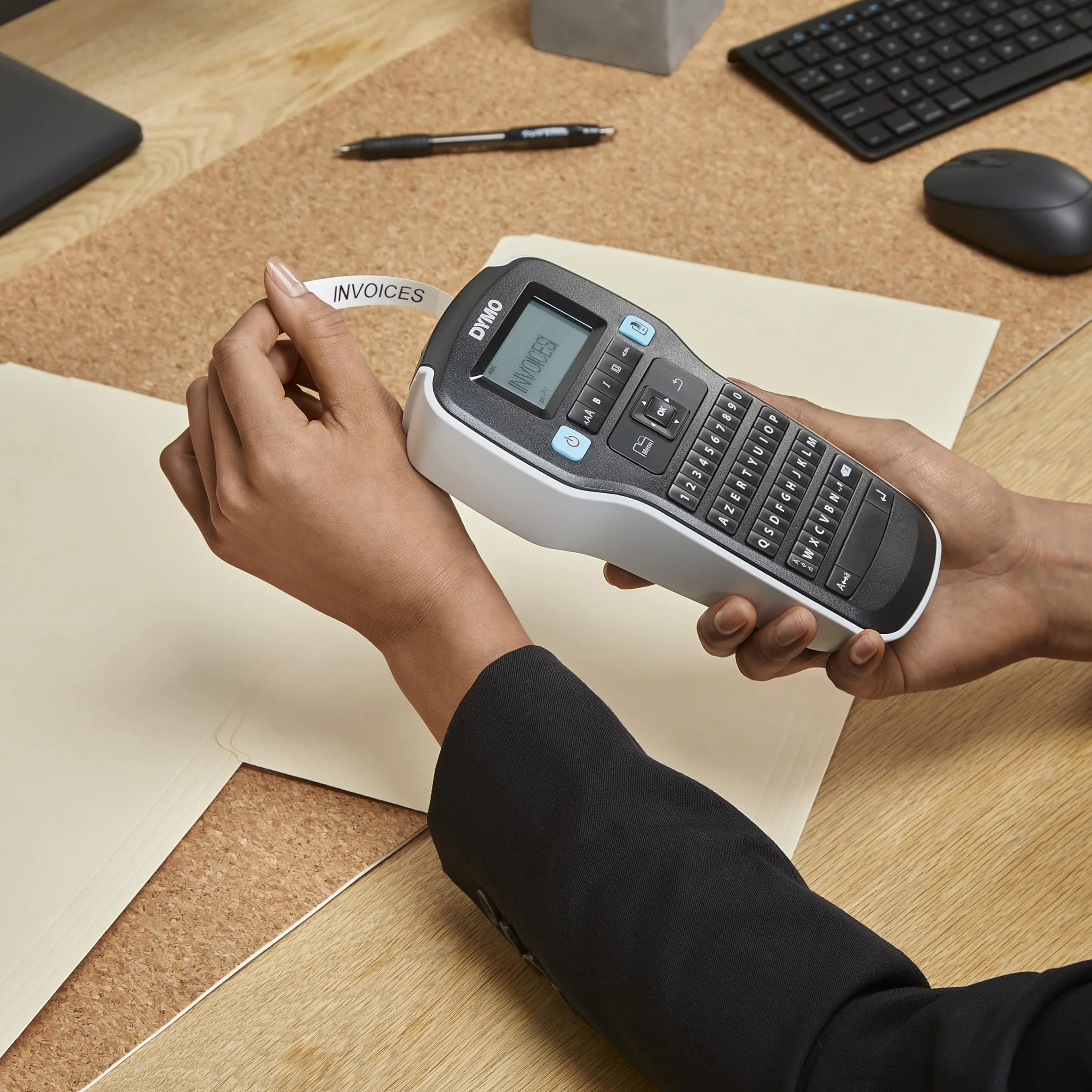 DYMO LabelManager 160 etichettatrice portatile stampante per etichette palmare con 3 bobine nastro Dymo D1 tastiera QWERTY