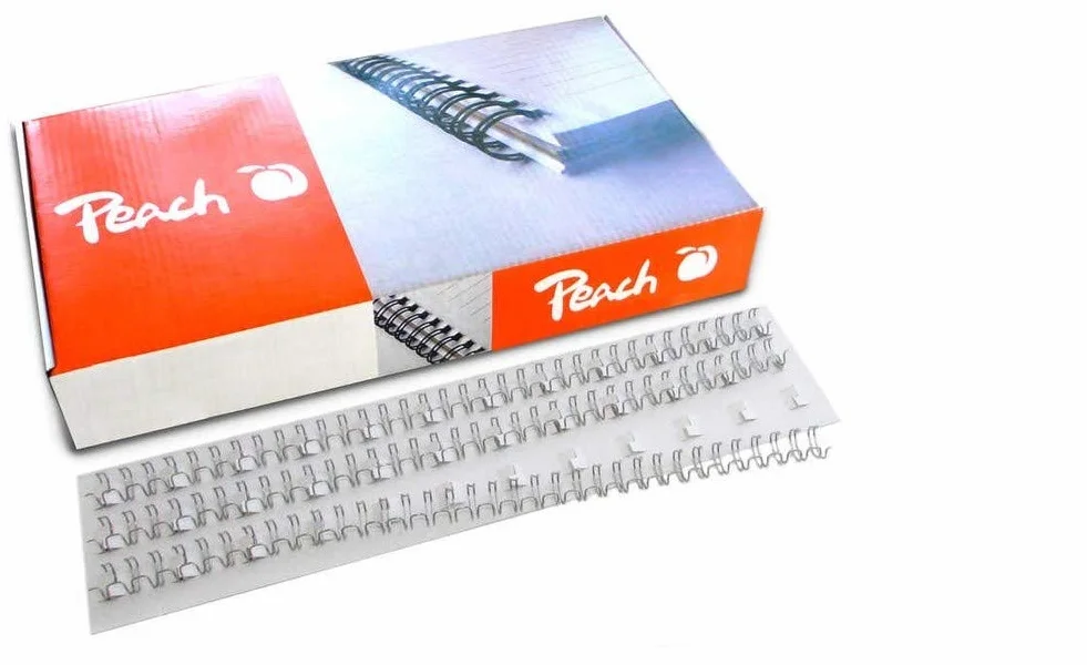 Peach Pettini per rilegatura a filo, 14 mm, argento, 3:1'', 34 anelli A4, 100 pz. PW143-01