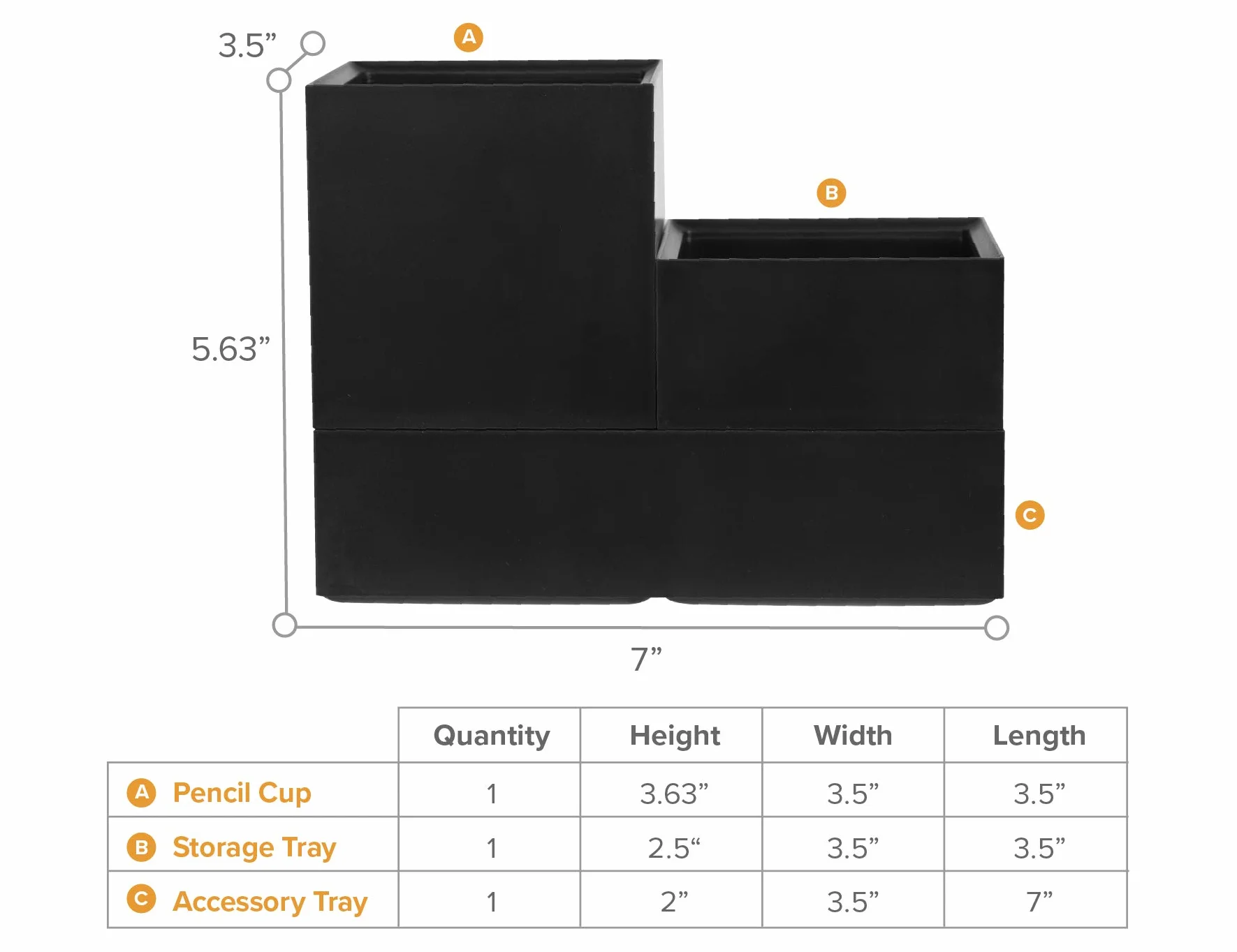 Bostitch Office Konnect Organizer da scrivania nero