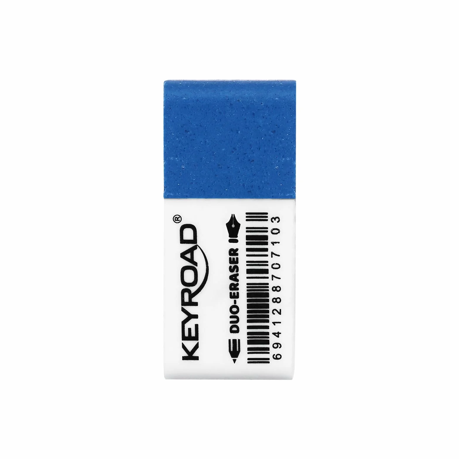 KeyRoad Gomma da cancellare multiuso per matita e penna a sfera 1 pezzo blu bianco