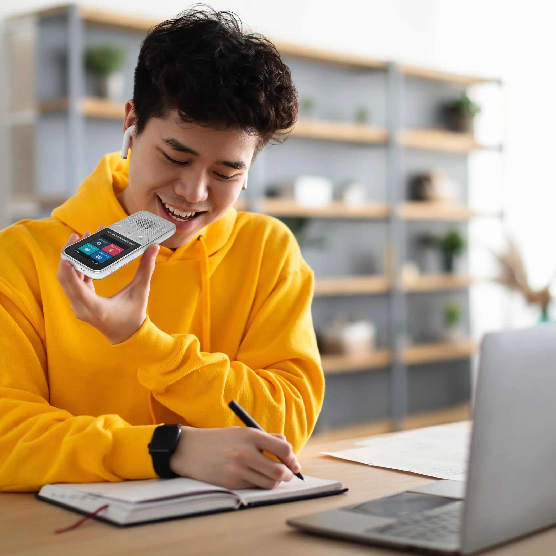Lexibook, Interpretor 3, Traduttore vocale istantaneo, 137 Lingue, traduzione di Foto e memo, traduttore multilingue Portatile e da Viaggio, Presa per Cuffie, Wi-Fi e Offline, NTL3000