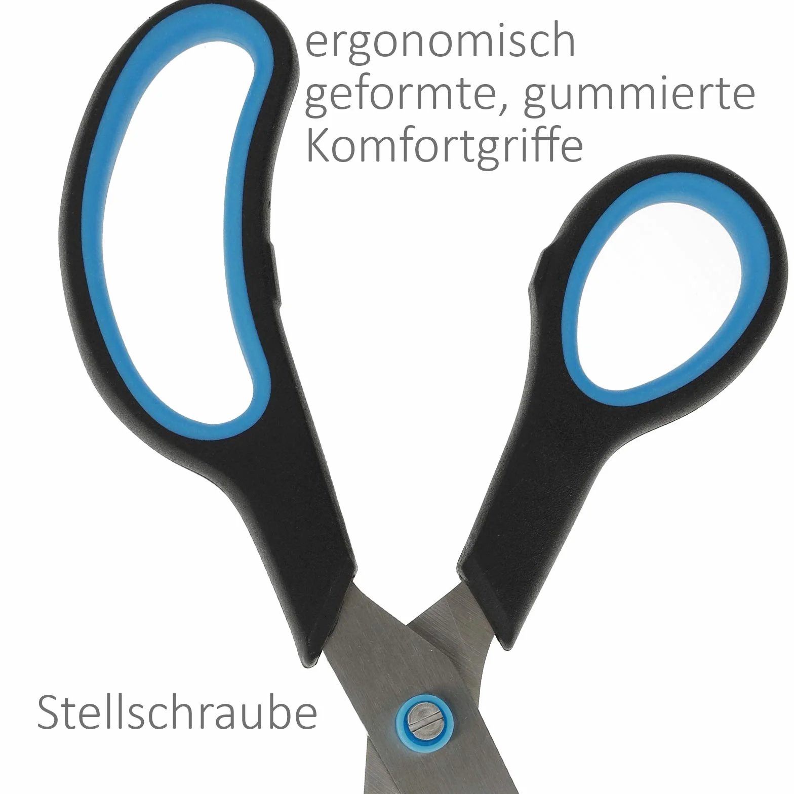 Westcott Forbici Easy Grip 24,5 cm nero/blu