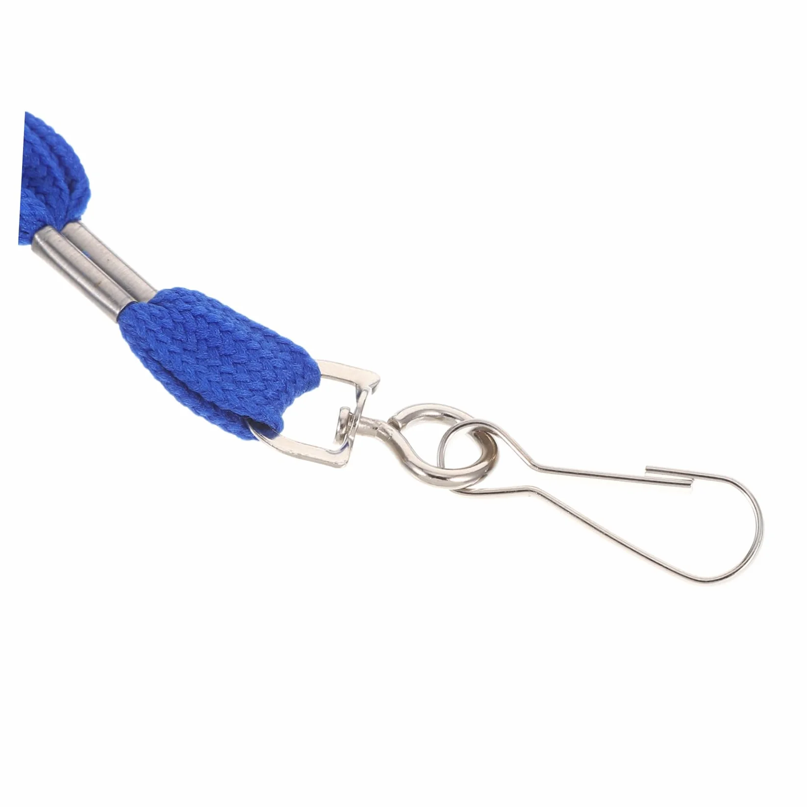 Operitacx 100pezzi Cordino Porta Badge in Corda Intrecciata Con Clip Sgancio Rapido Laccetto Da Collo Antistrappo Per Badge Identificativi Tessere Ufficio Scuola Fabbrica