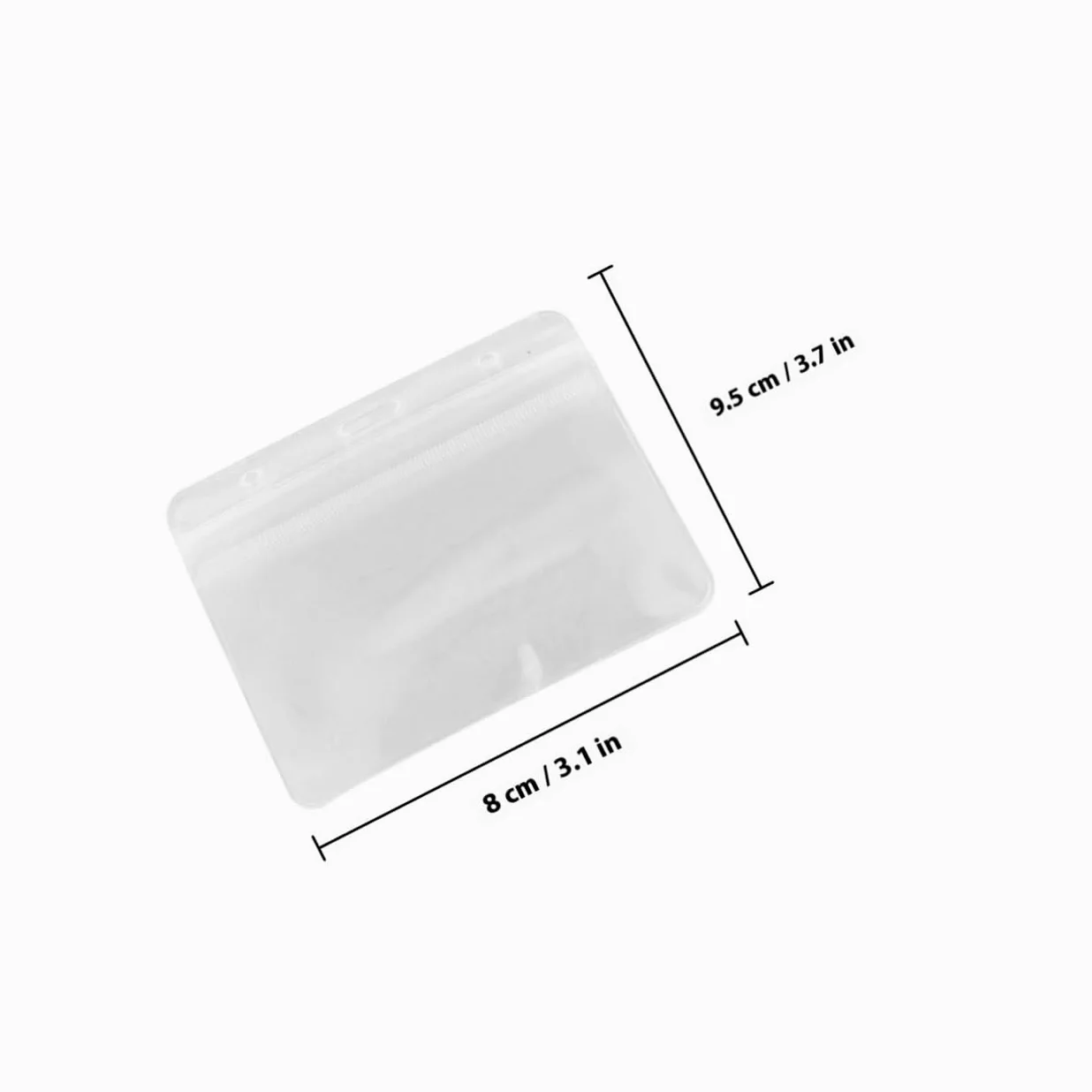 OSALADI Badge Trasparente Porta e Bianco per Pezzi Pvc Etichetta 100 in Clip Custodia Tesserino, per Scuola e Occasioni Formali