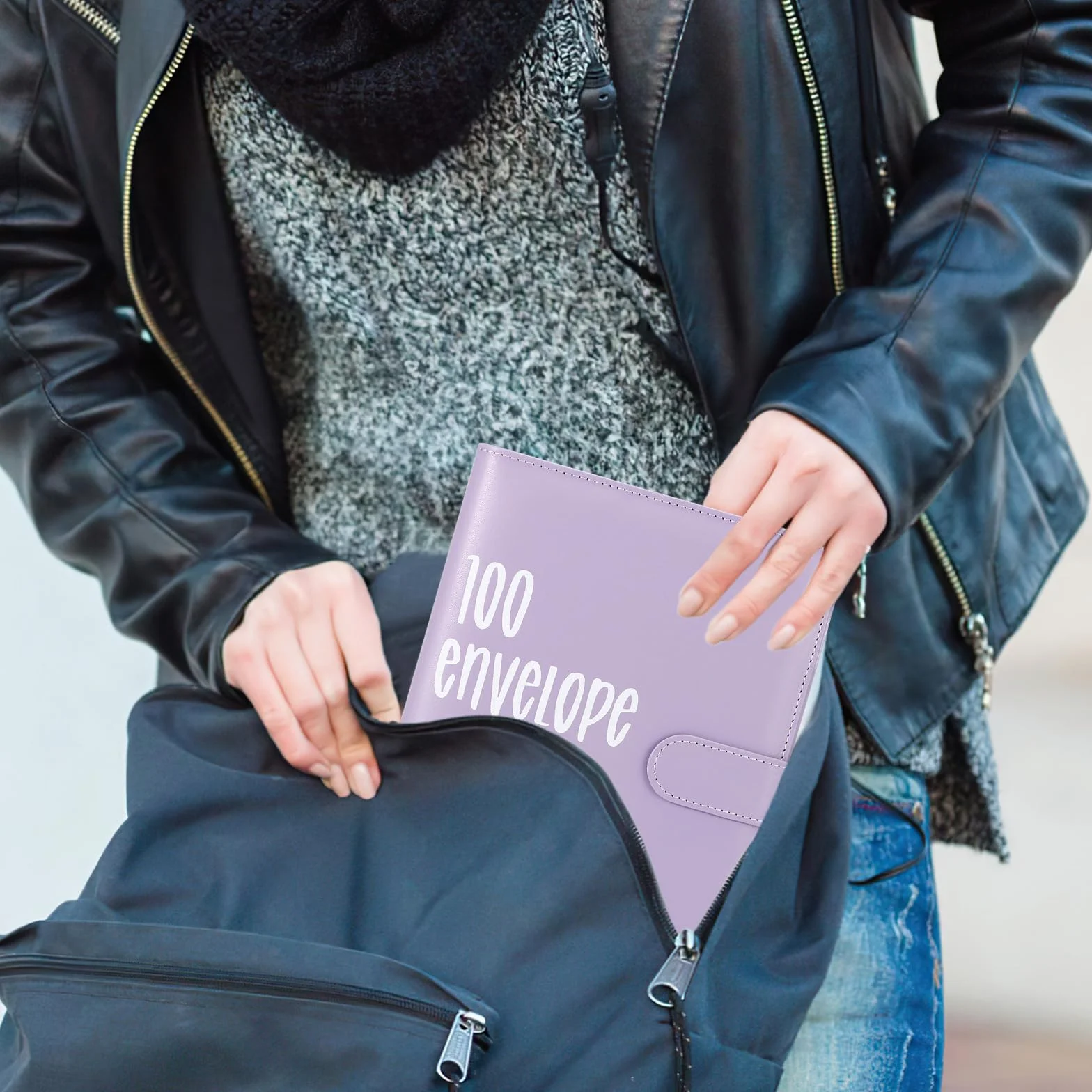 100 Envelope Saving Challenge A5 Binder Busta Budget 5050 Euro Agenda Del Risparmio Viola